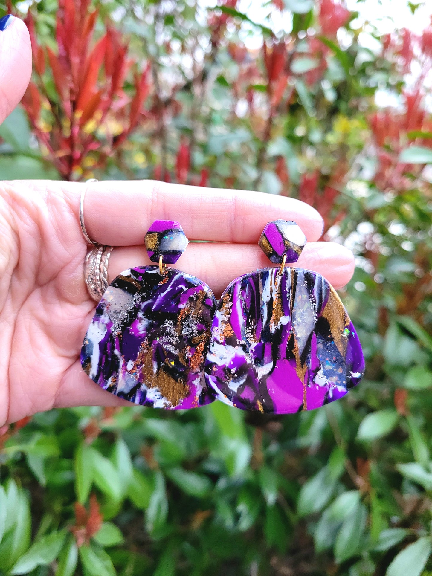 Royal Purple Glam Earrings (Large)