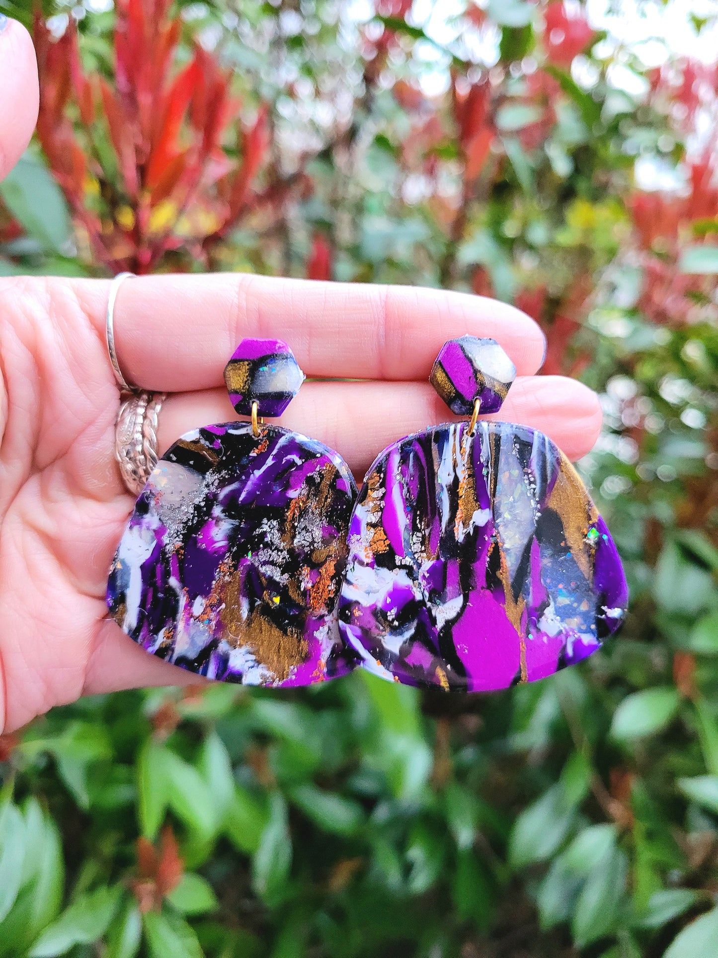 Royal Purple Glam Earrings (Large)