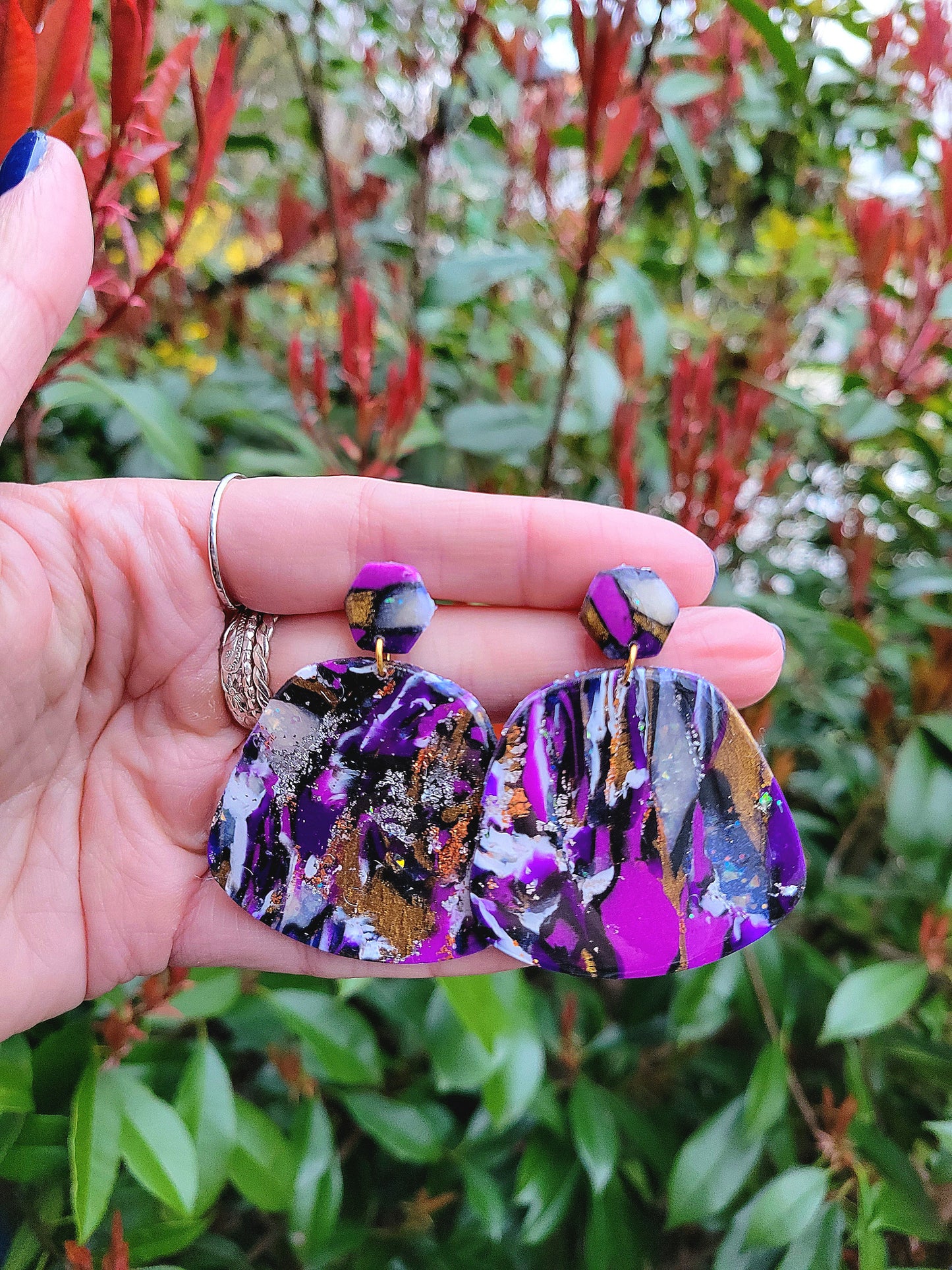 Royal Purple Glam Earrings (Large)