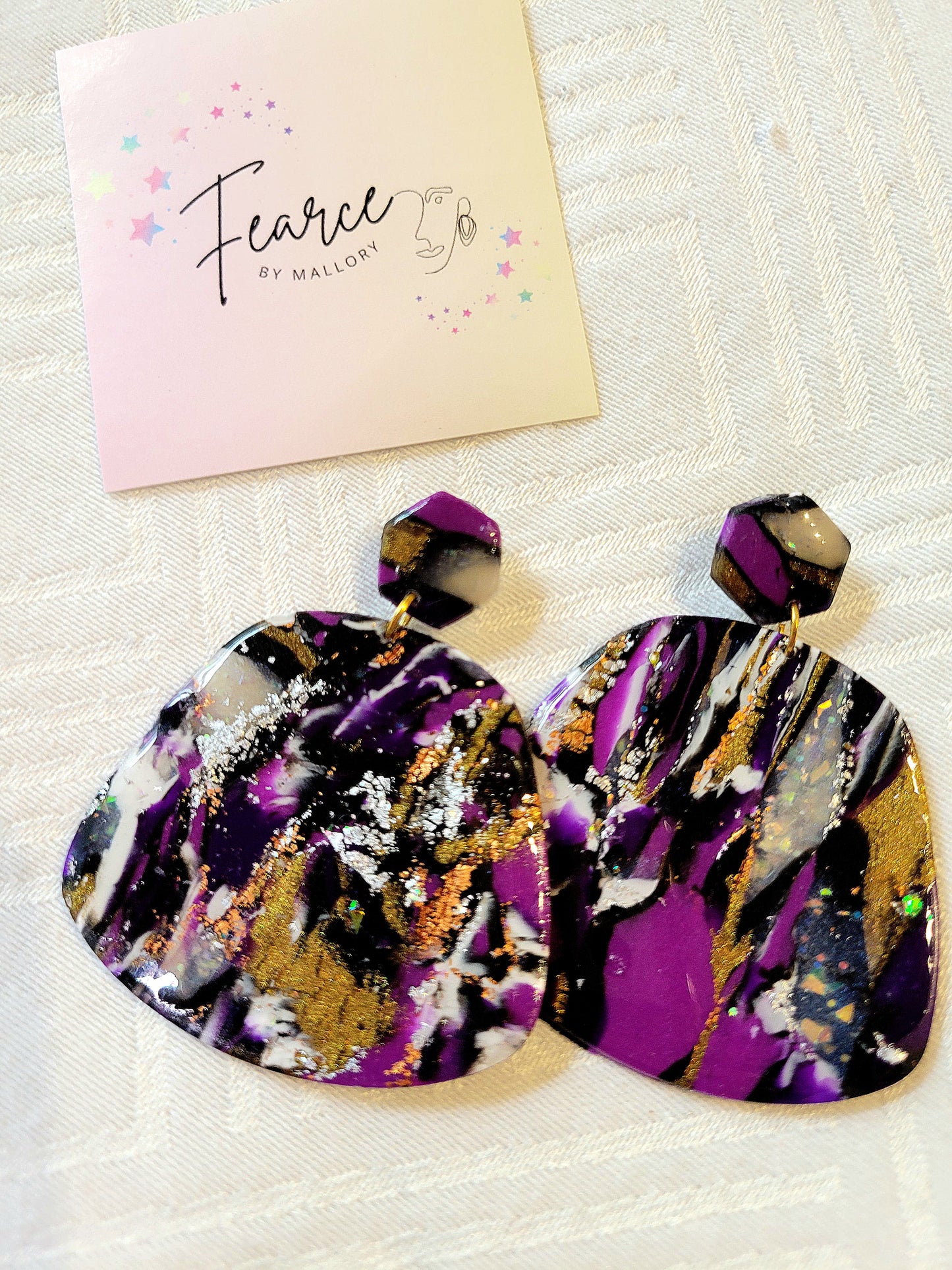 Royal Purple Glam Earrings (Large)
