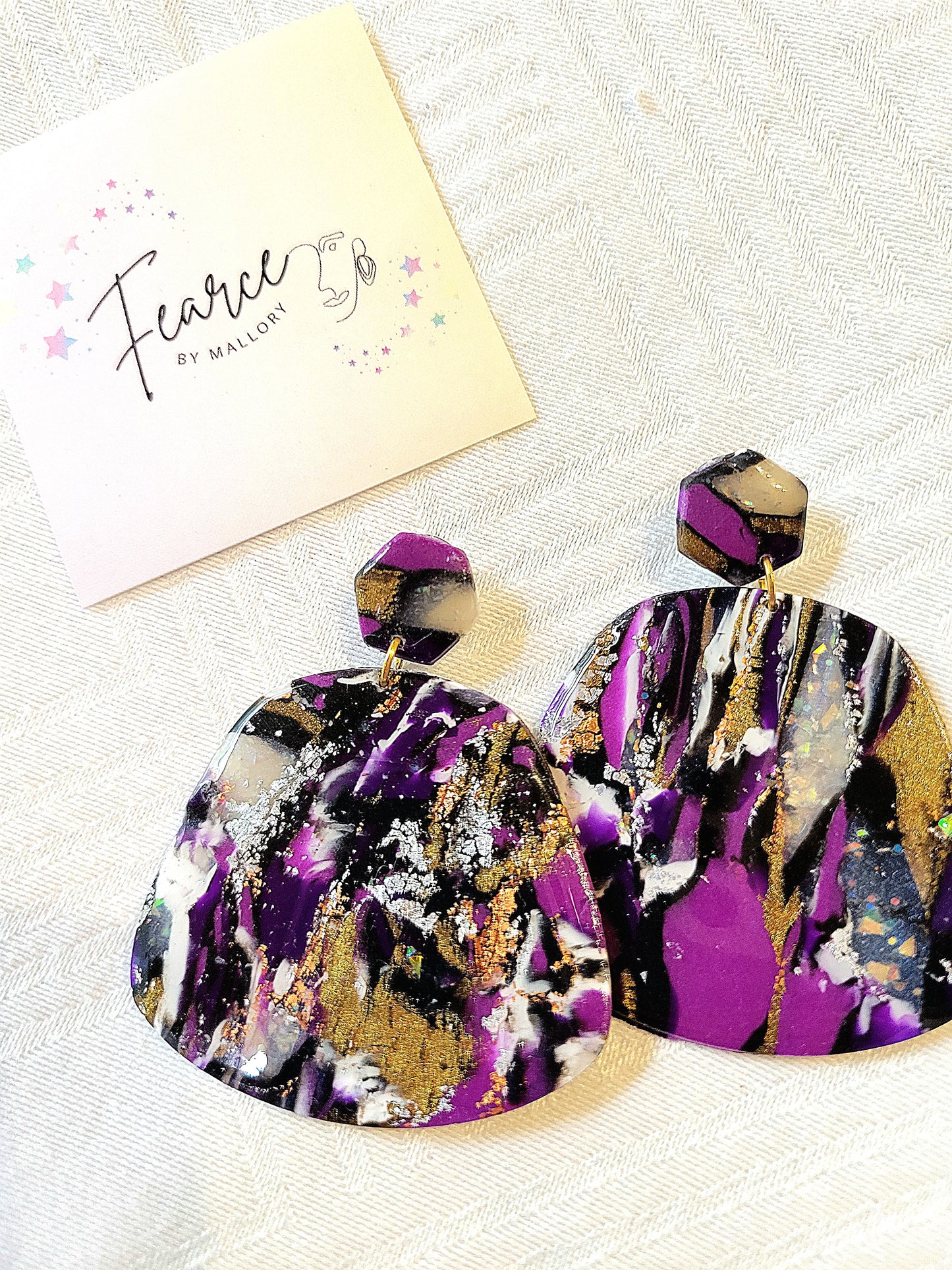 Royal Purple Glam Earrings (Large)