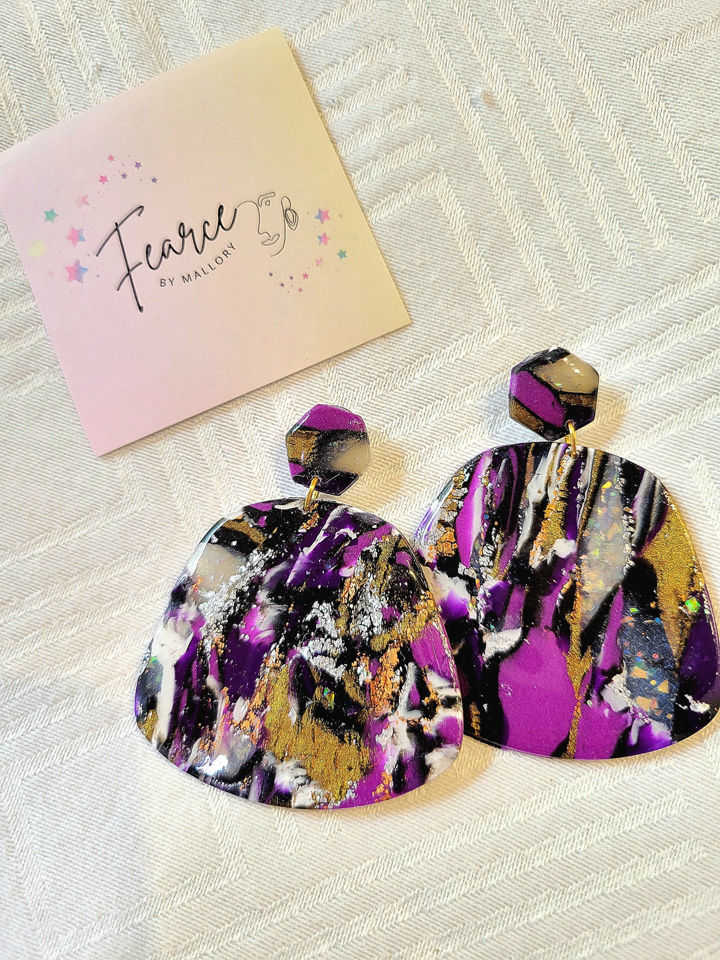 Royal Purple Glam Earrings (Large)