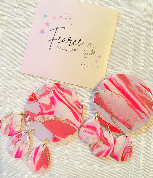 Bright Pink Dangles