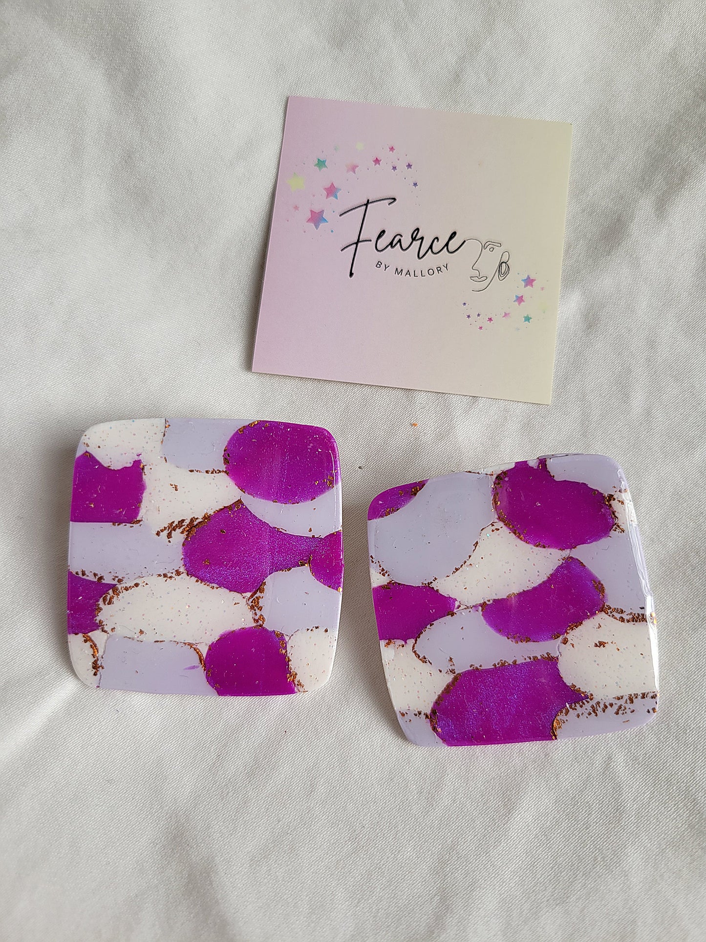 Statement Purple Earrings (Large)