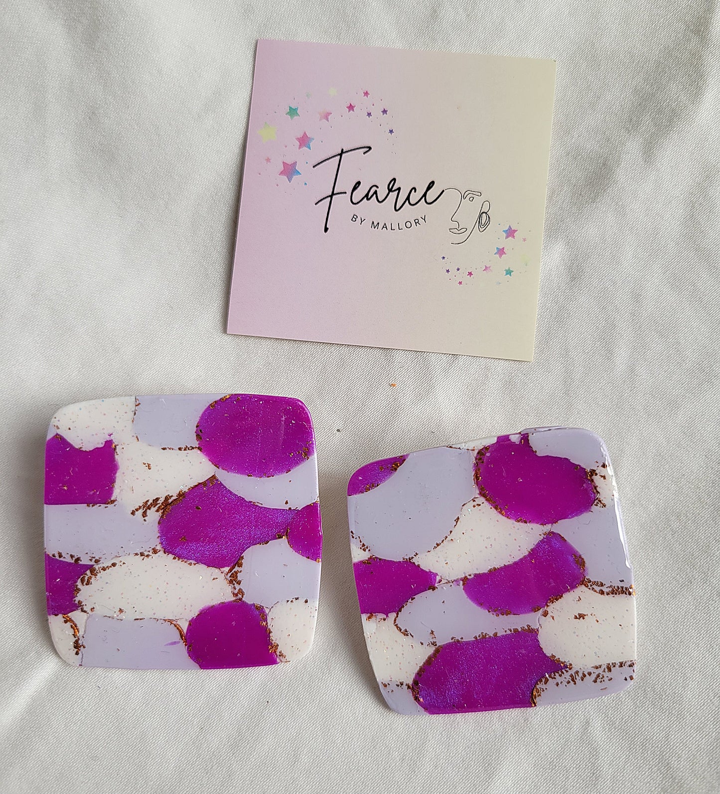 Statement Purple Earrings (Large)