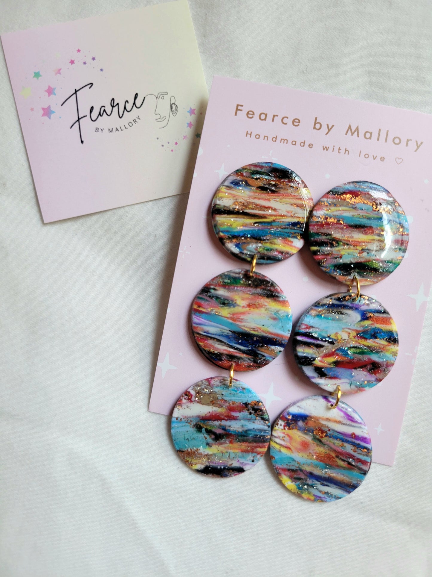 City Sunset Circle Dangles