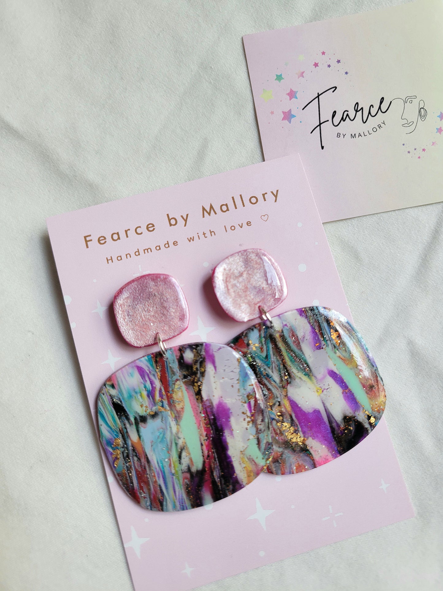 Stylish Pink Shimmer Squares