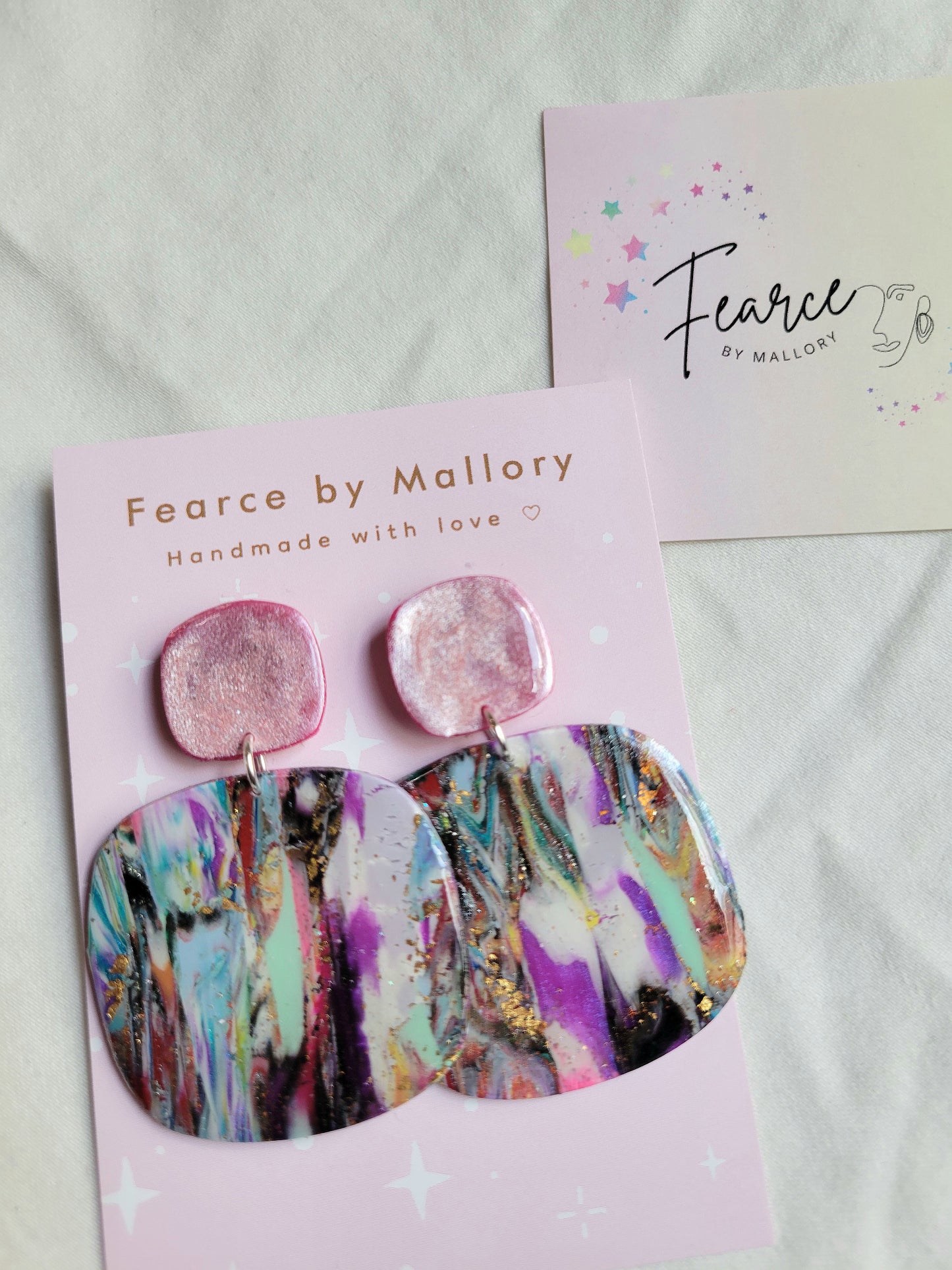 Stylish Pink Shimmer Squares