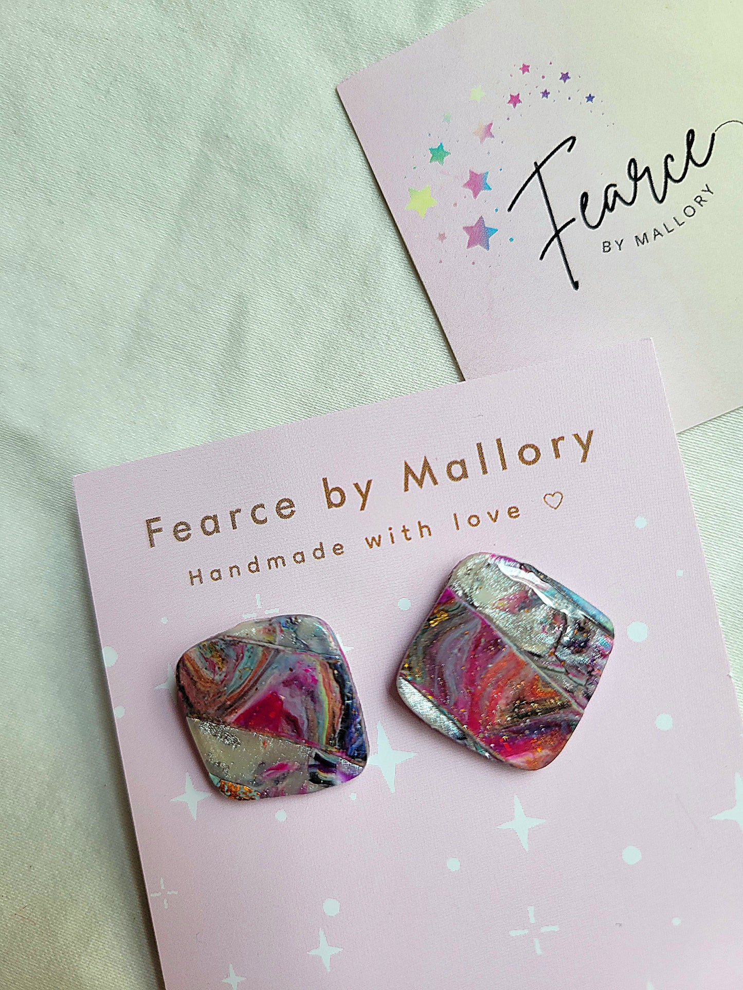 Stylish Pink Flame Earrings