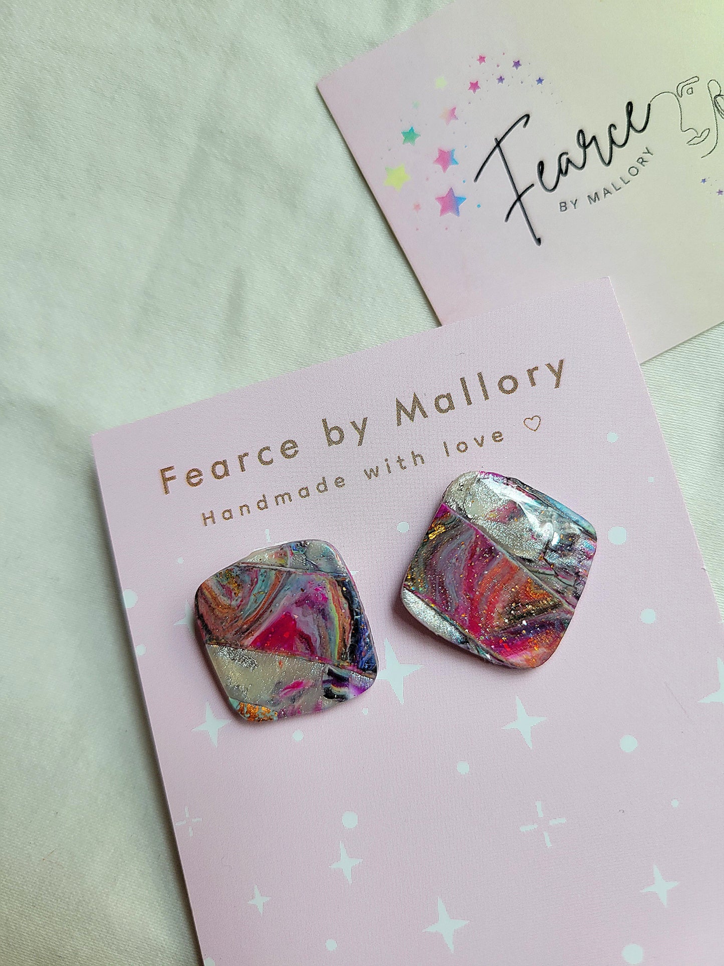 Stylish Pink Flame Earrings