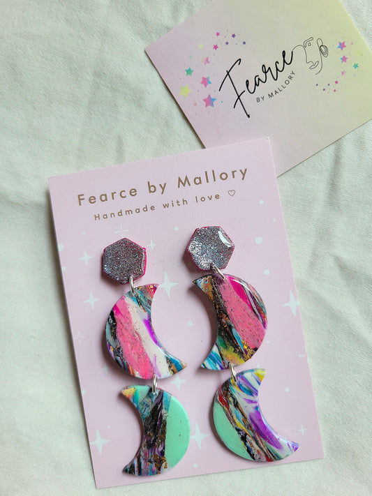 Stylish Moon Dangles