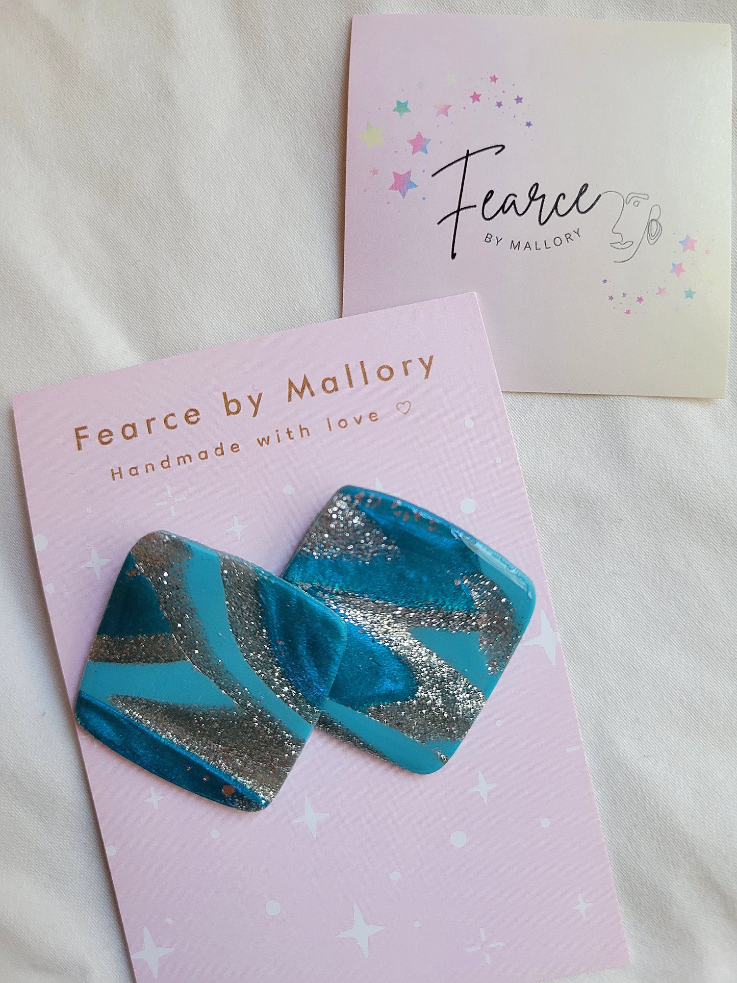 Metallic Blue Earrings