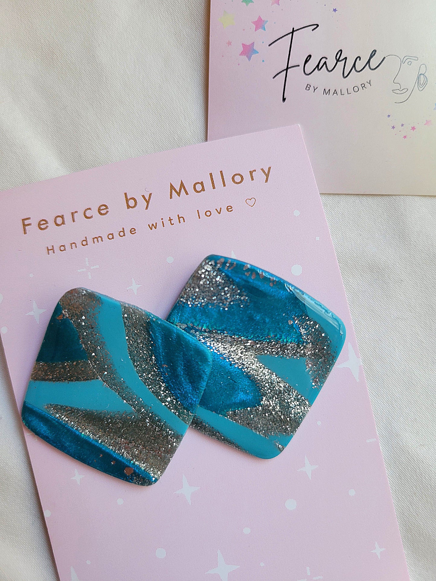 Metallic Blue Earrings