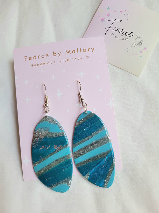 Blue Glam Dangles