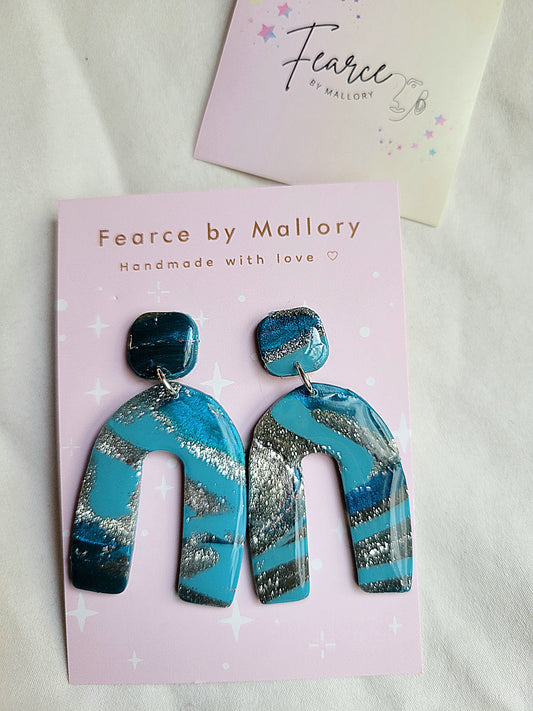 Blue Swirl Earrings