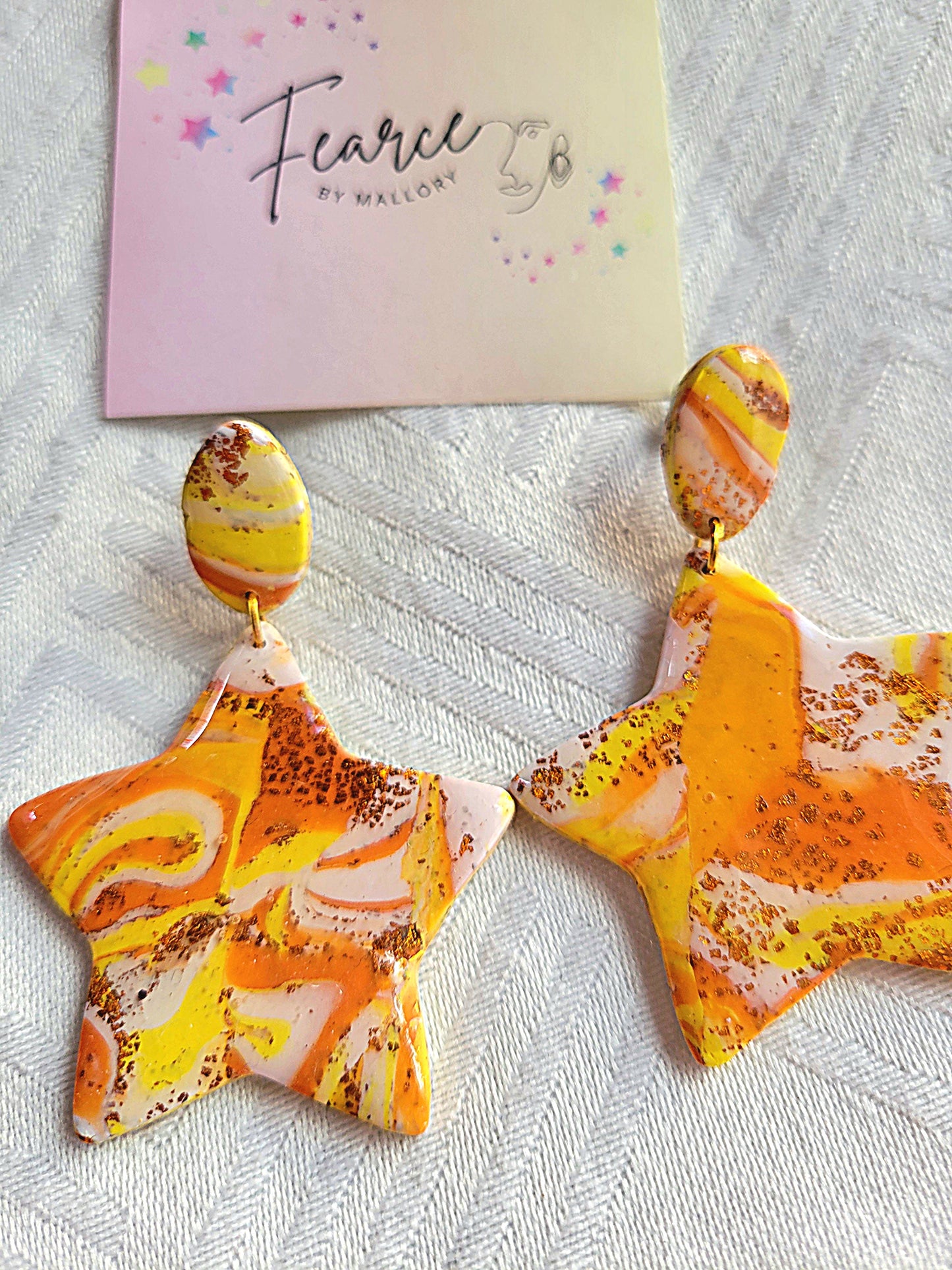 Orange Swirl Stars