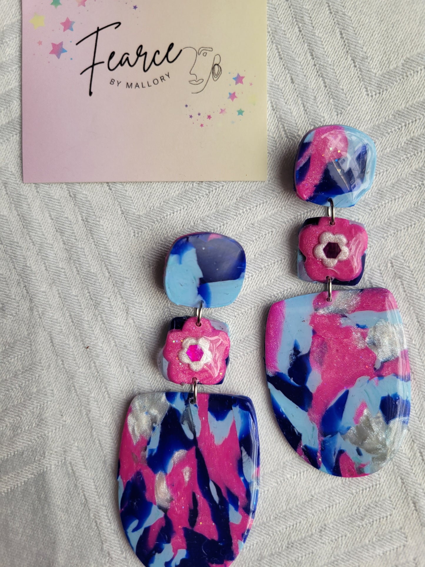 Cotton Candy Flower Dangles