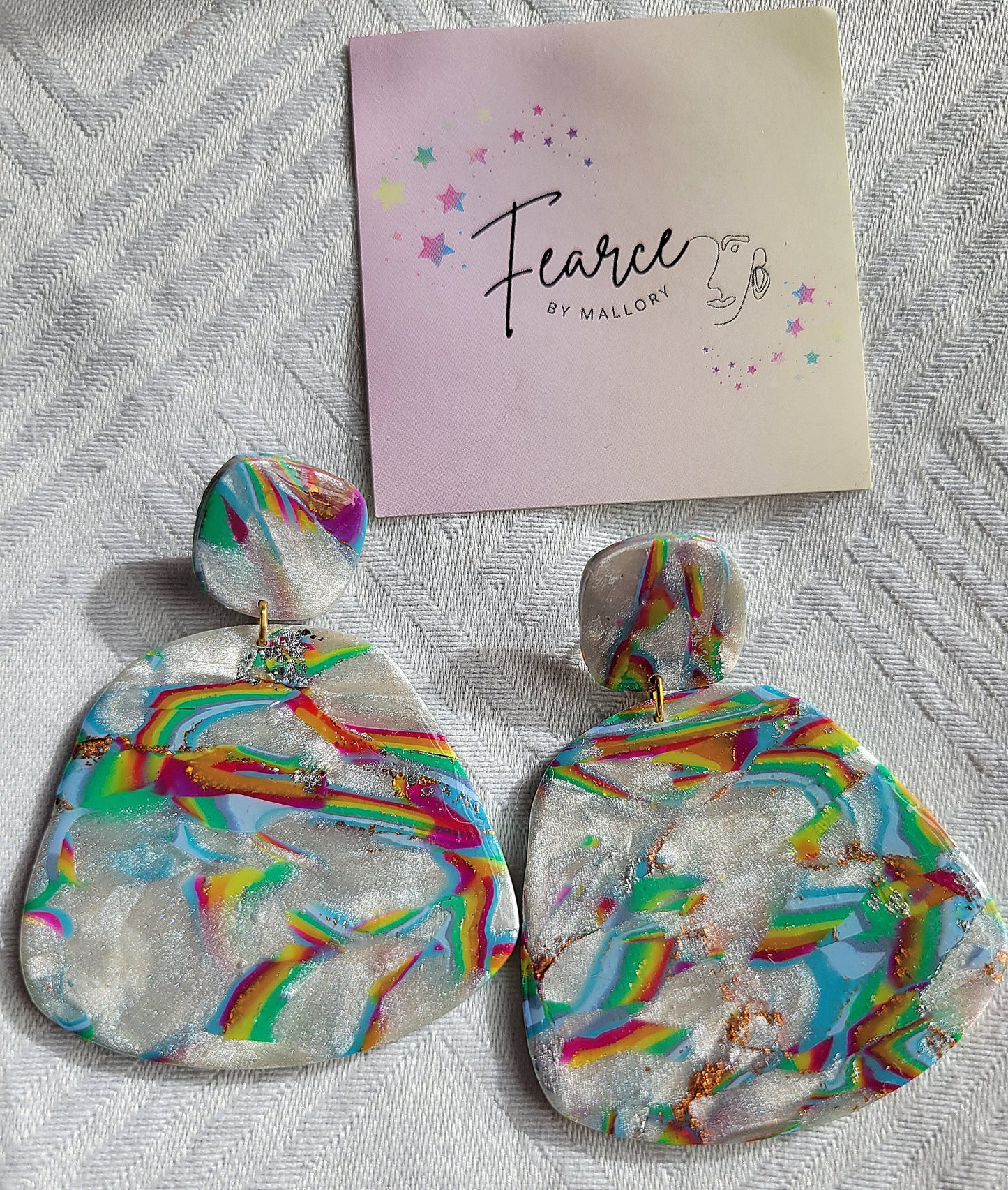 Rainbow Cloud Earrings (Large)