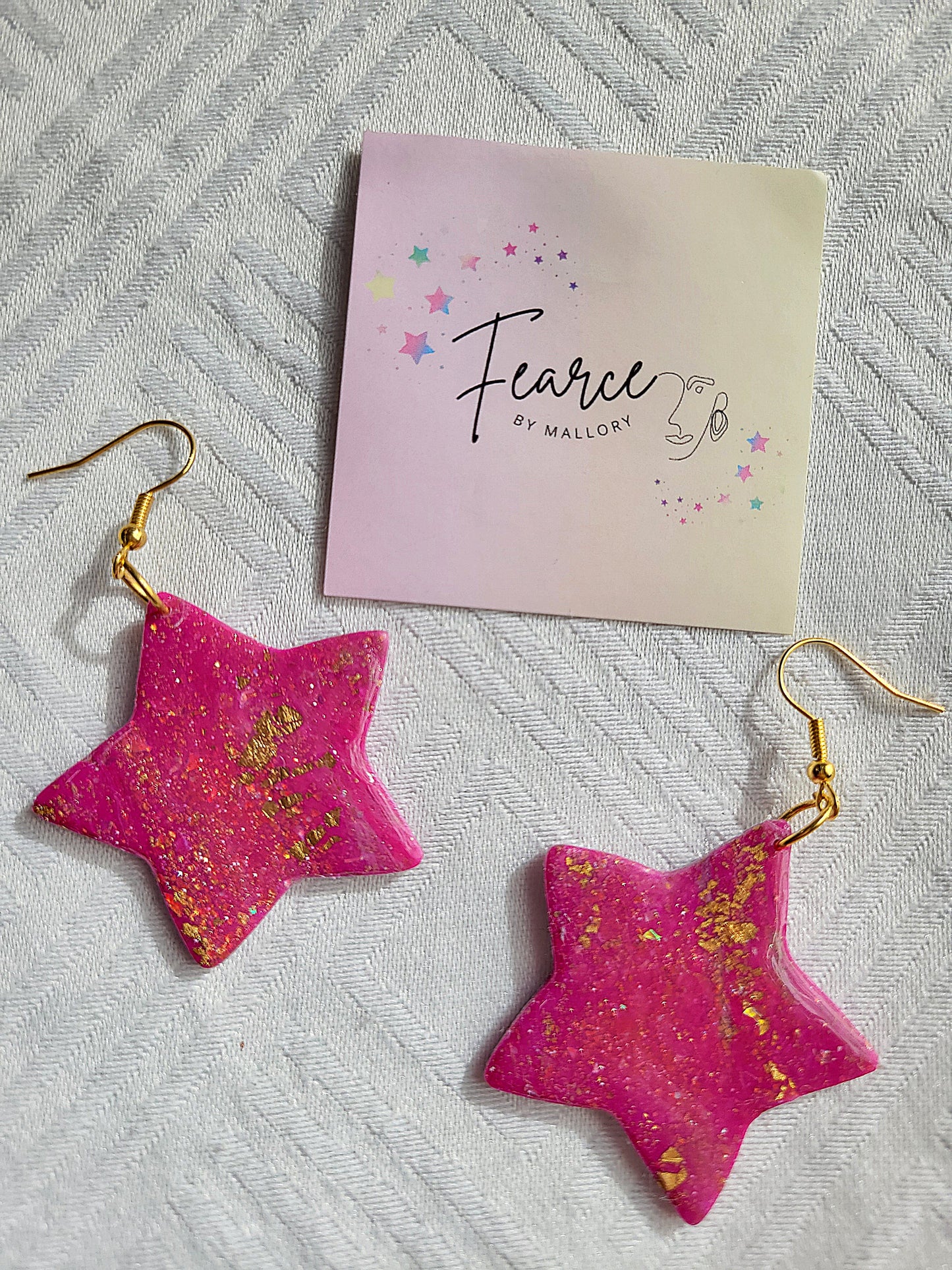 Pink Star Dangles