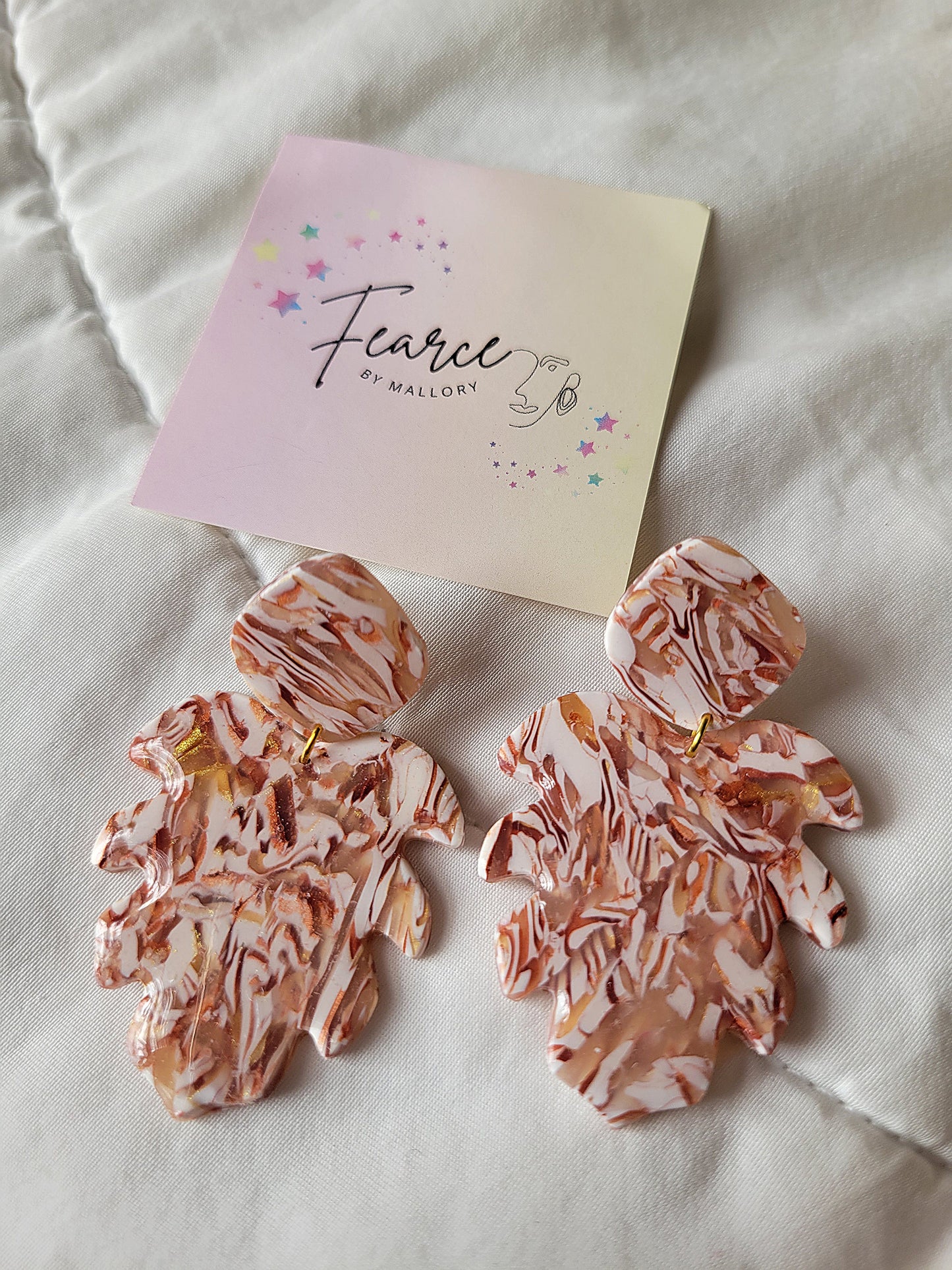 Latte Leaf Earrings