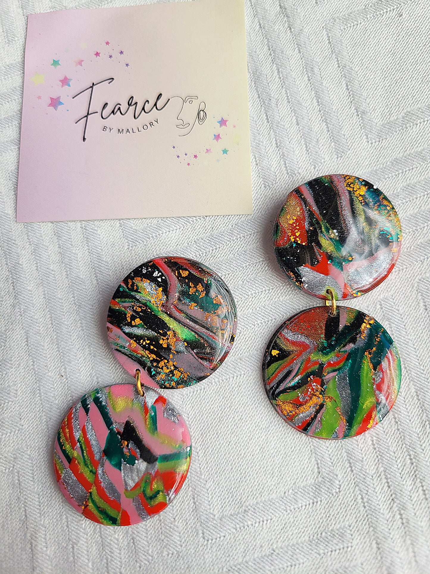 Multicolor Circle Earrings