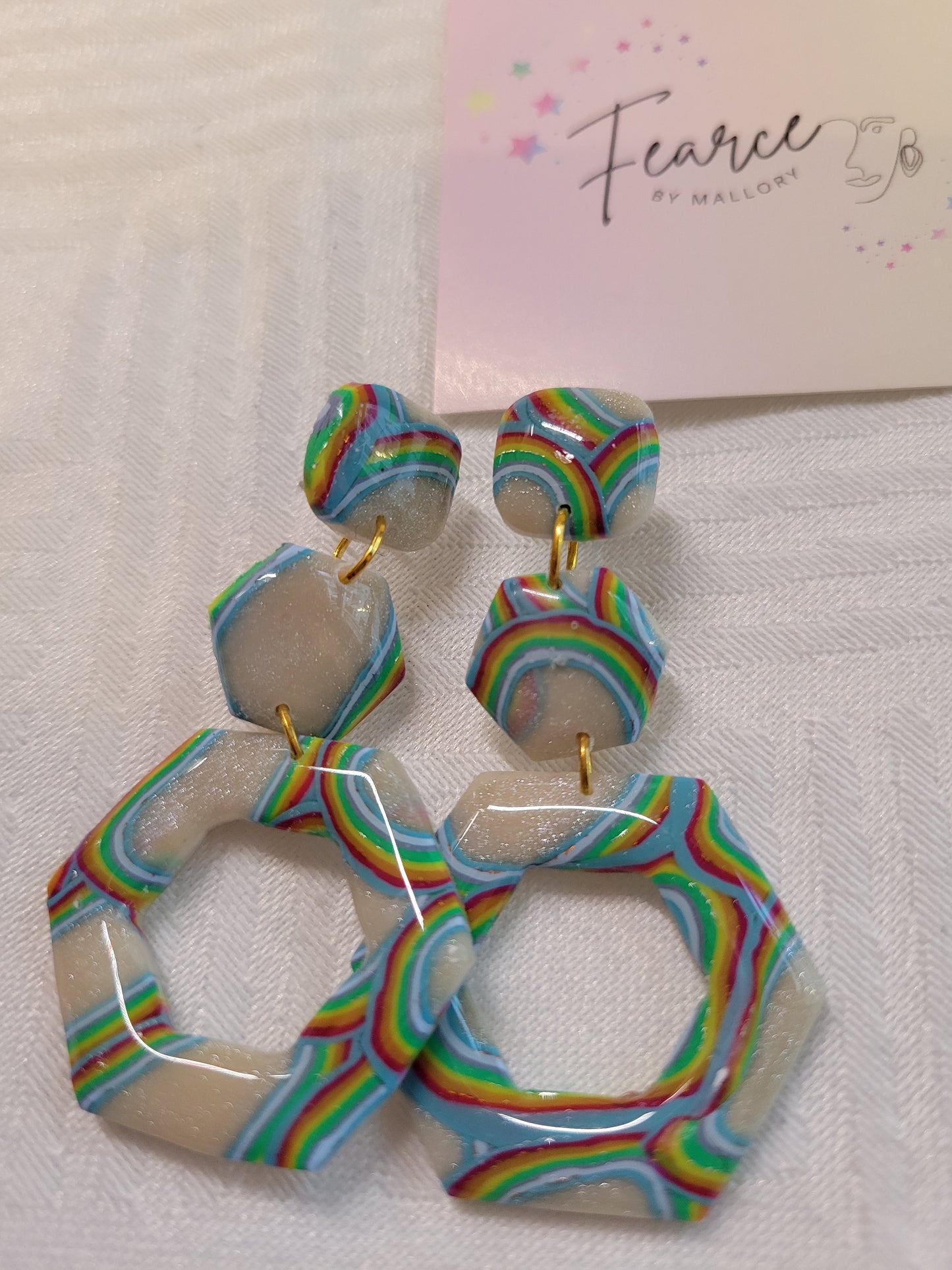 Rainbow Cloud Dangle Earrings