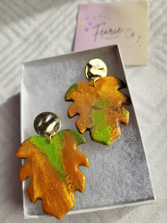 Glam Leaf Earrings