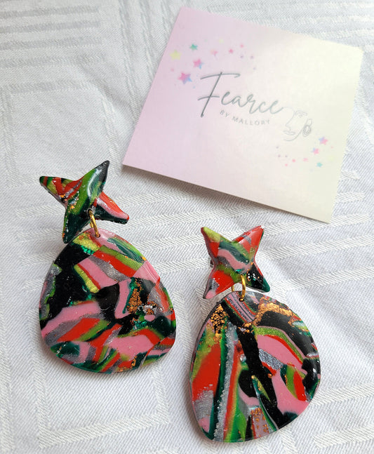 Watermelon by Night Earrings