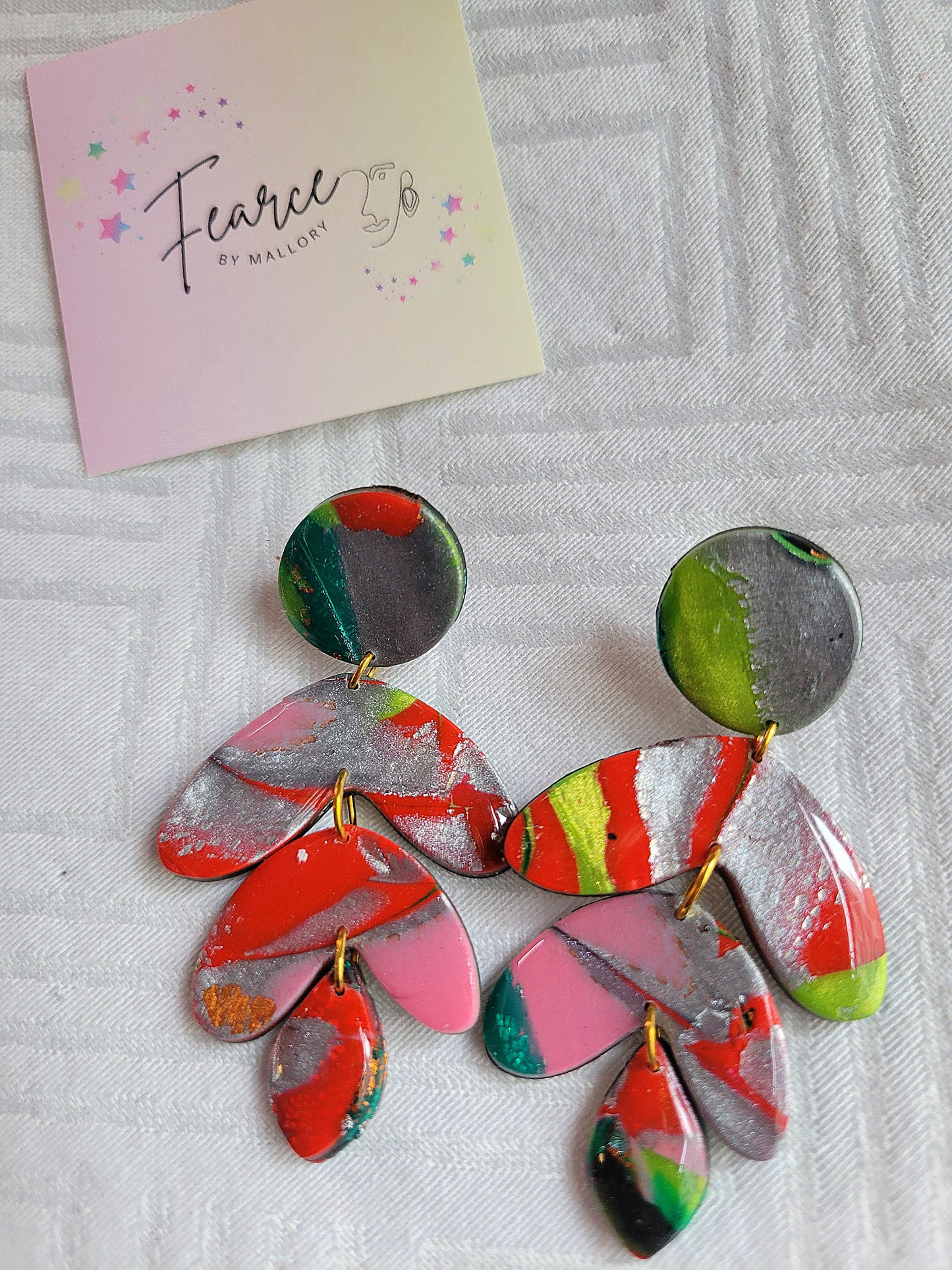Metallic Dangle Earrings