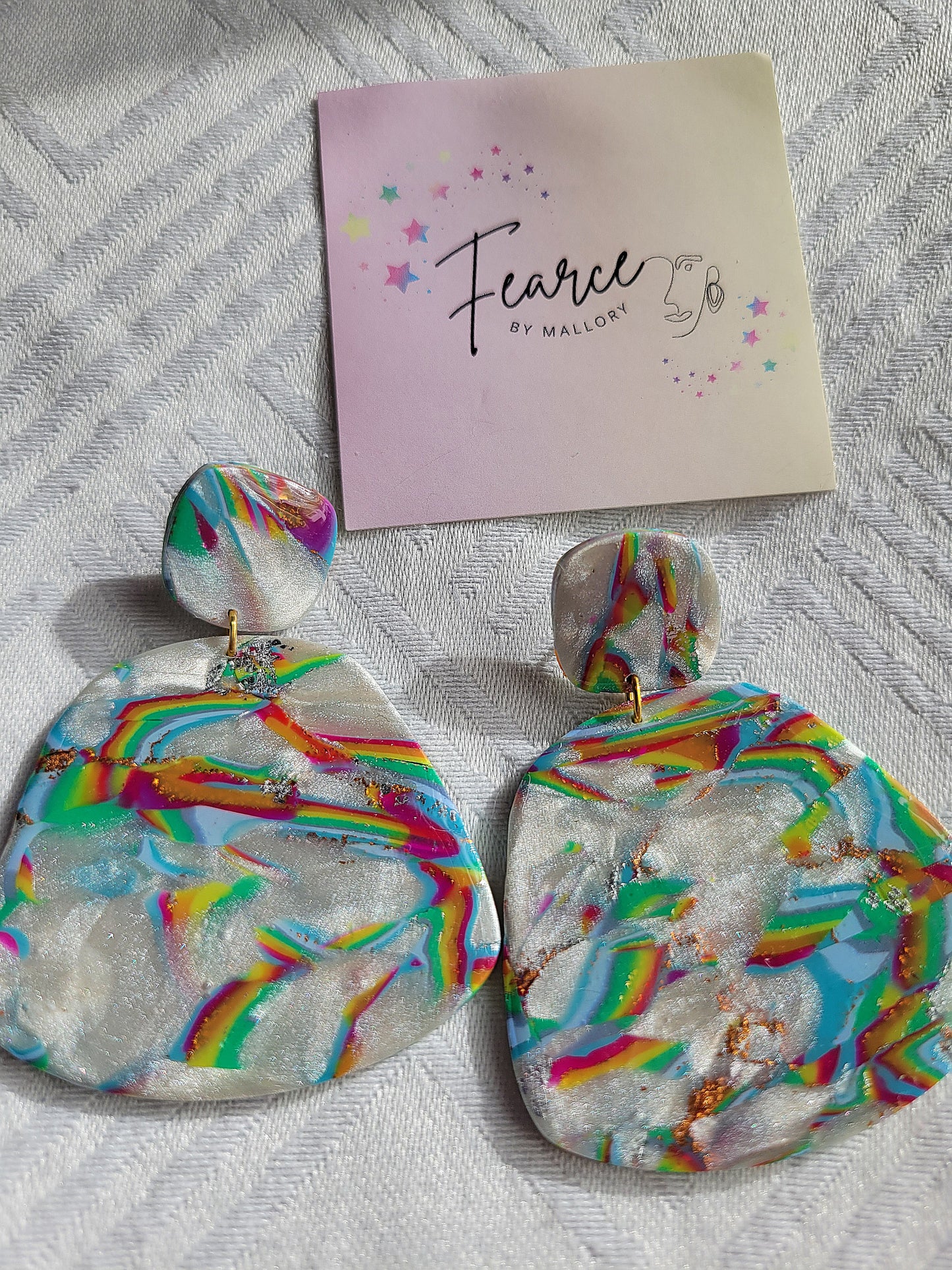 Rainbow Cloud Earrings (Large)