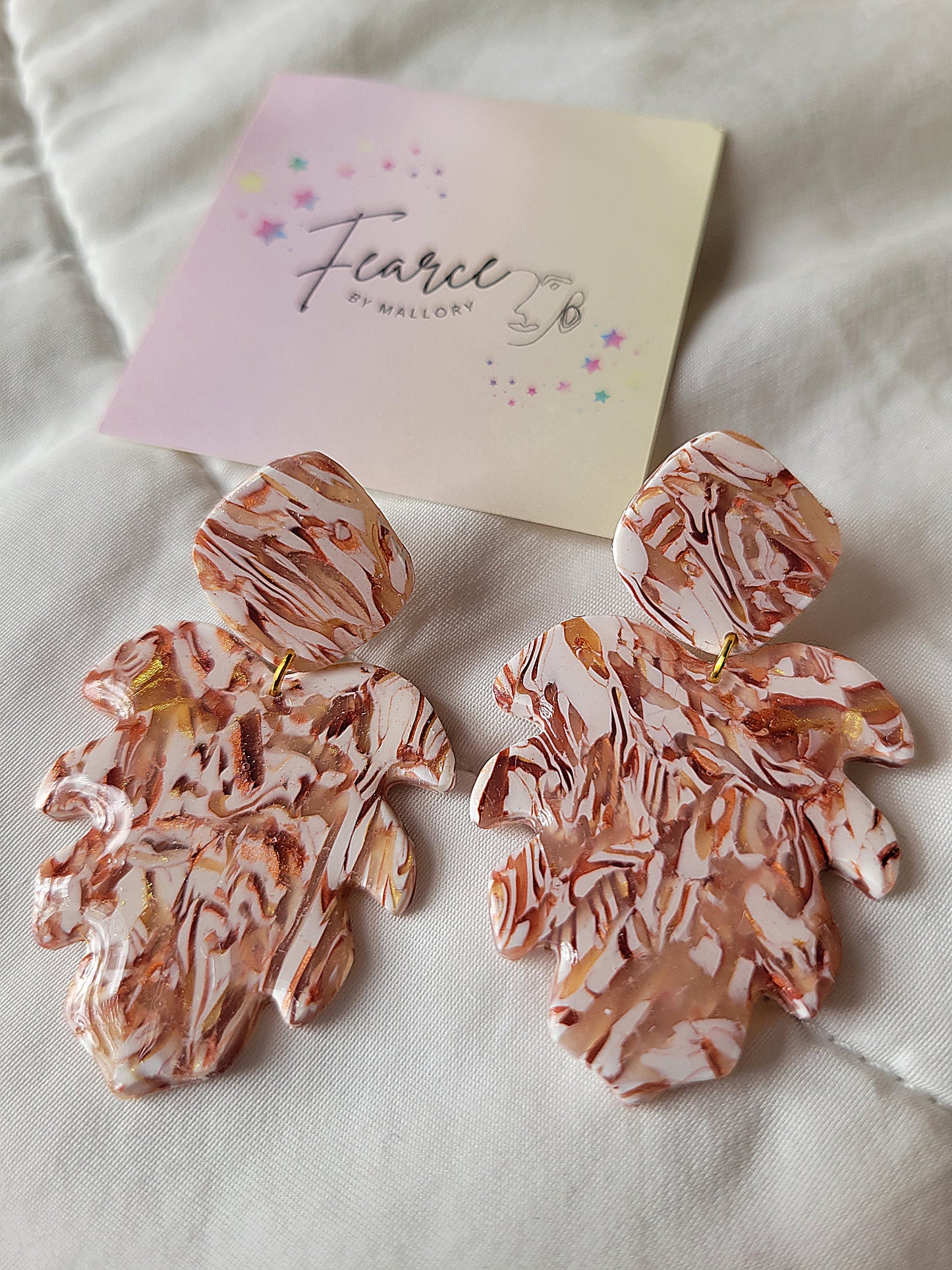 Latte Leaf Earrings