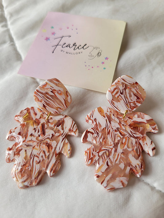 Latte Leaf Earrings