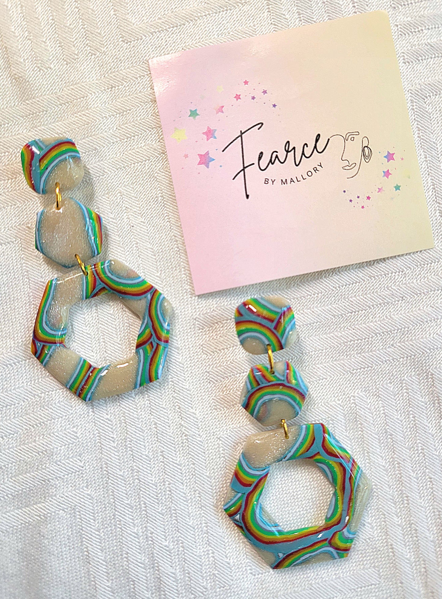 Rainbow Cloud Dangle Earrings