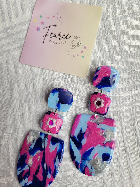 Cotton Candy Flower Dangles
