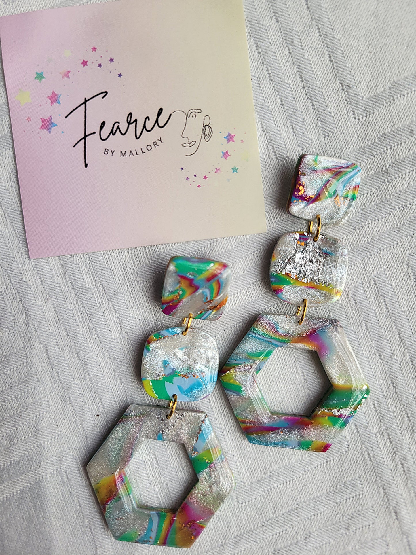 Rainbow Cloud Dangles