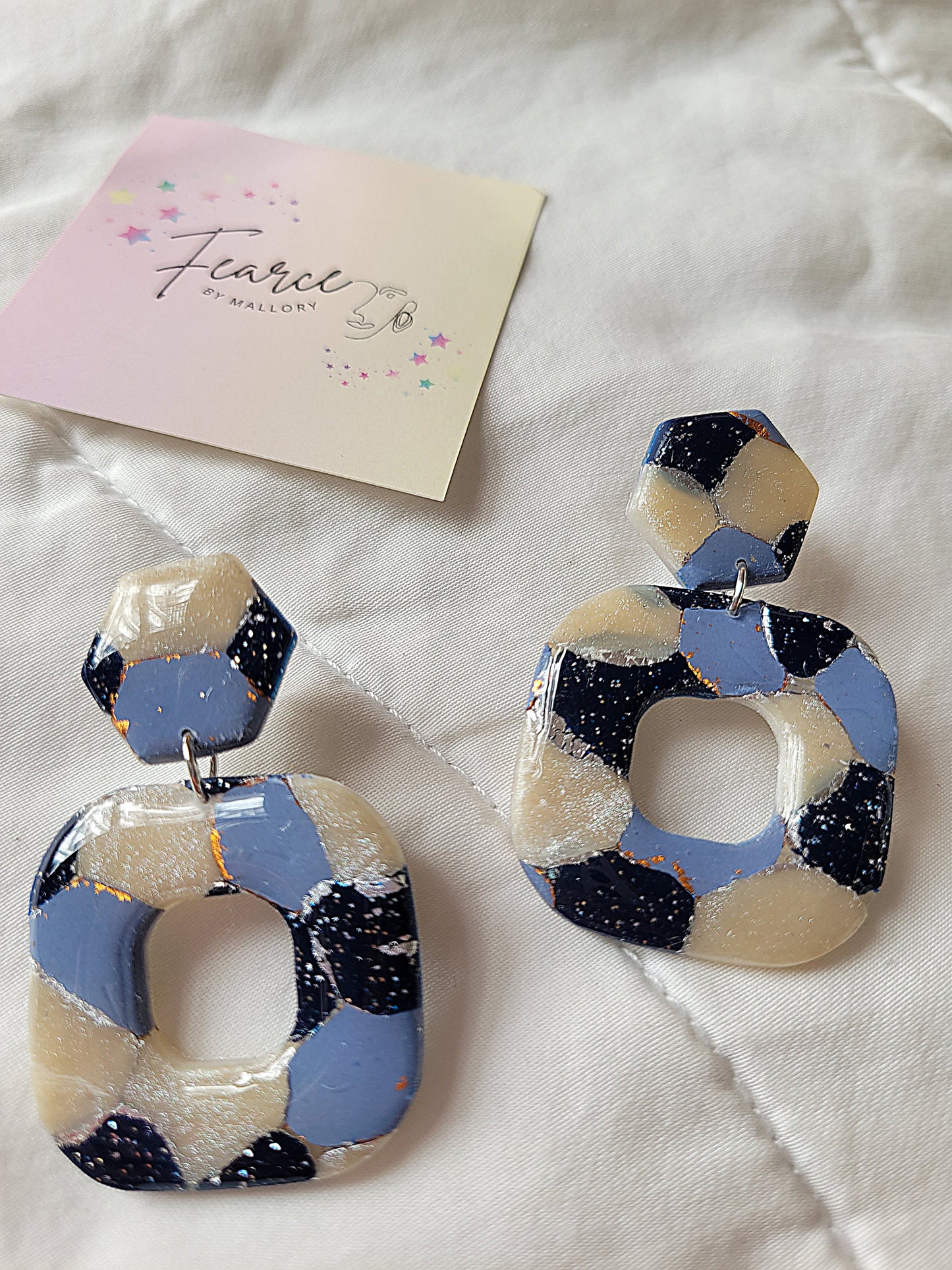 Glam Blue Squares