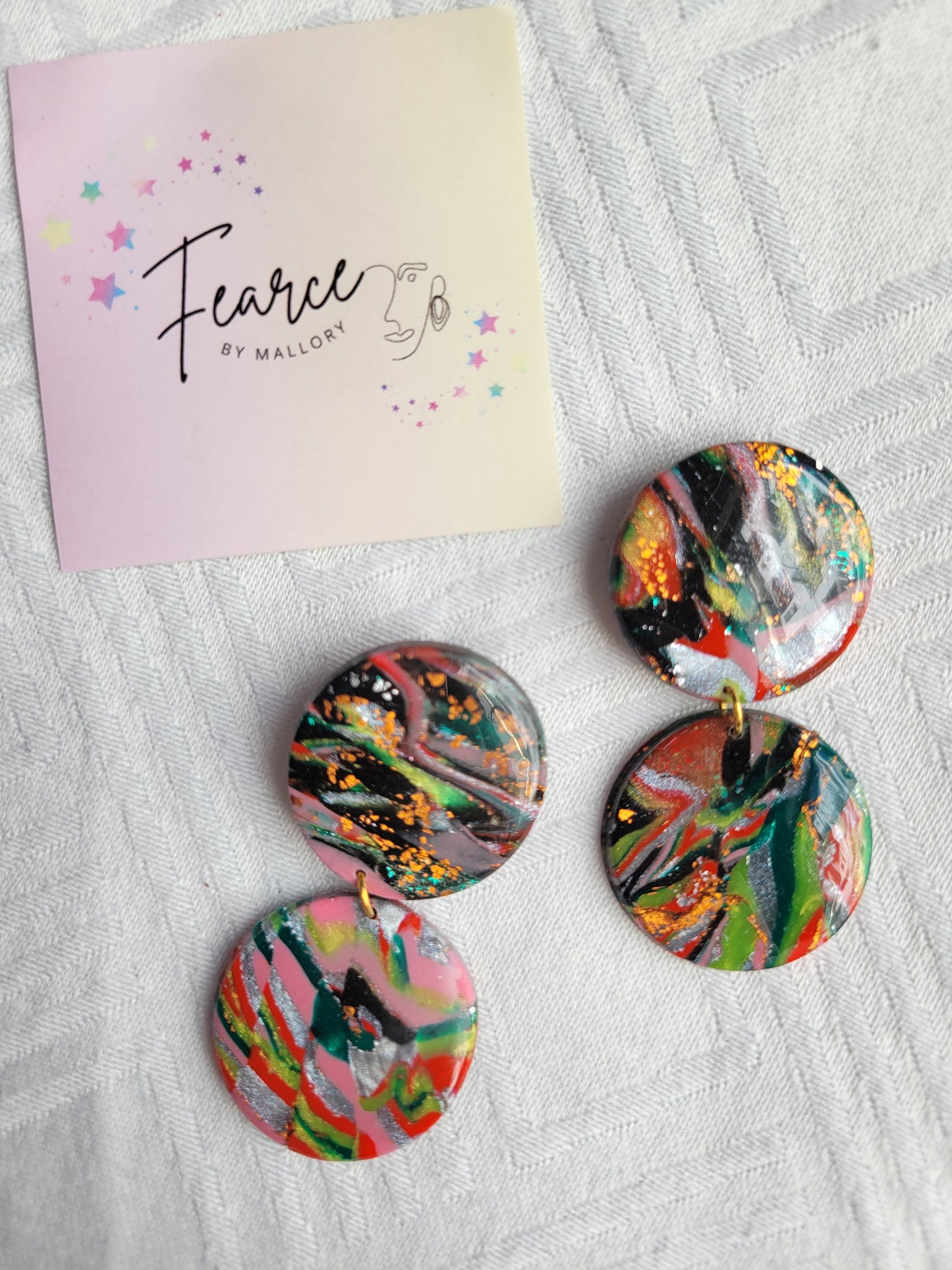 Multicolor Circle Earrings