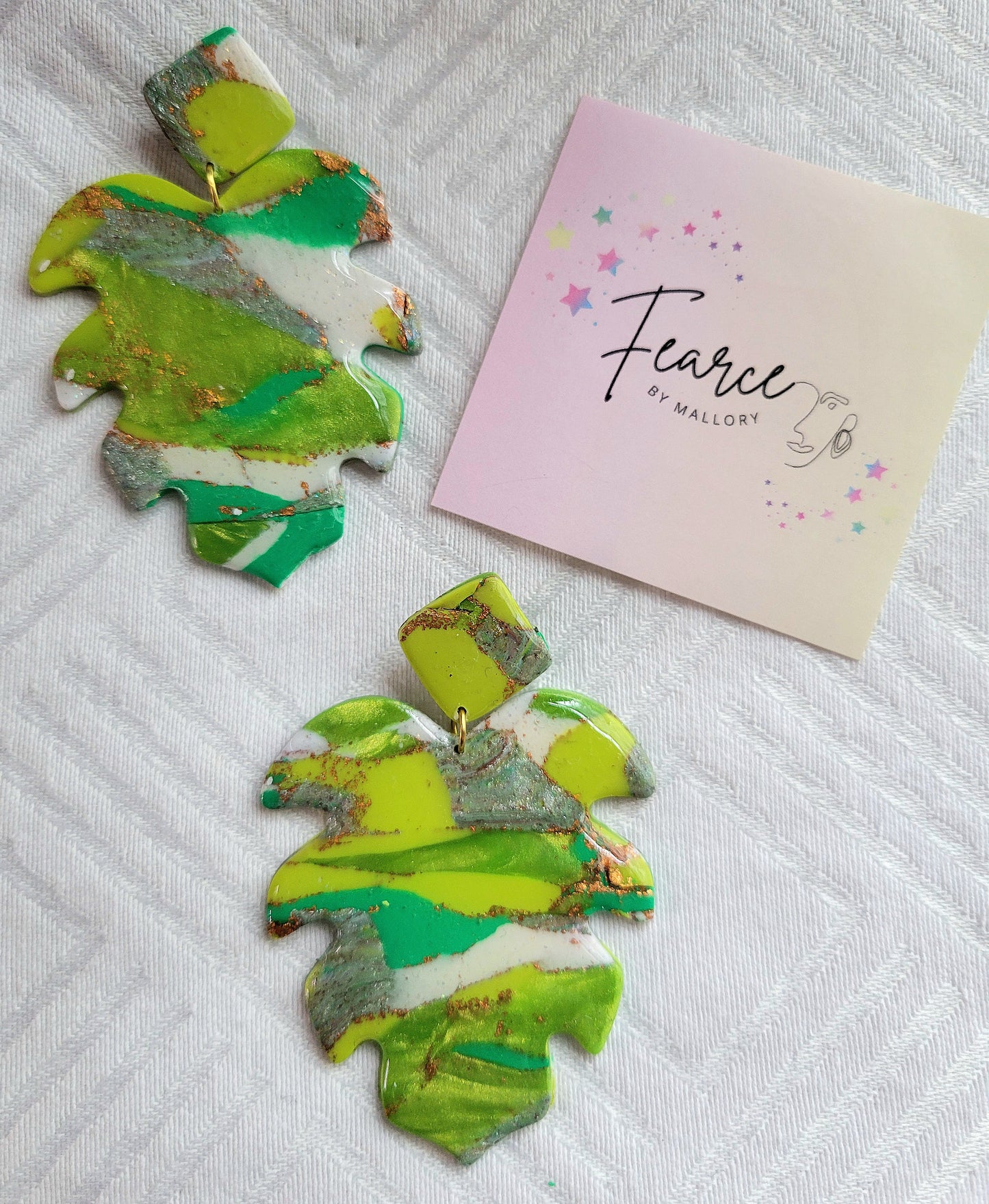 Green Leaf Earrings