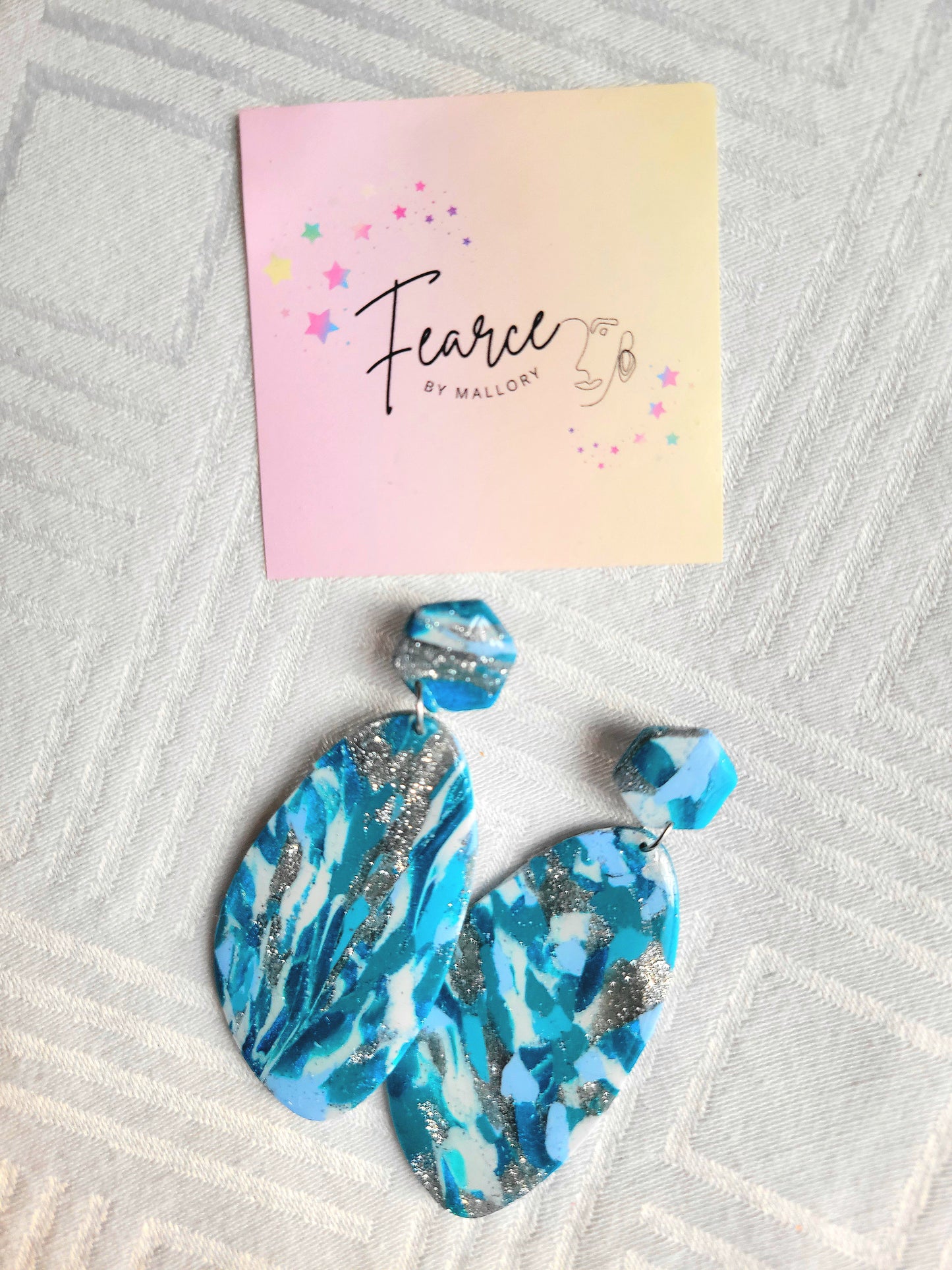 Teal Hanging Earrings