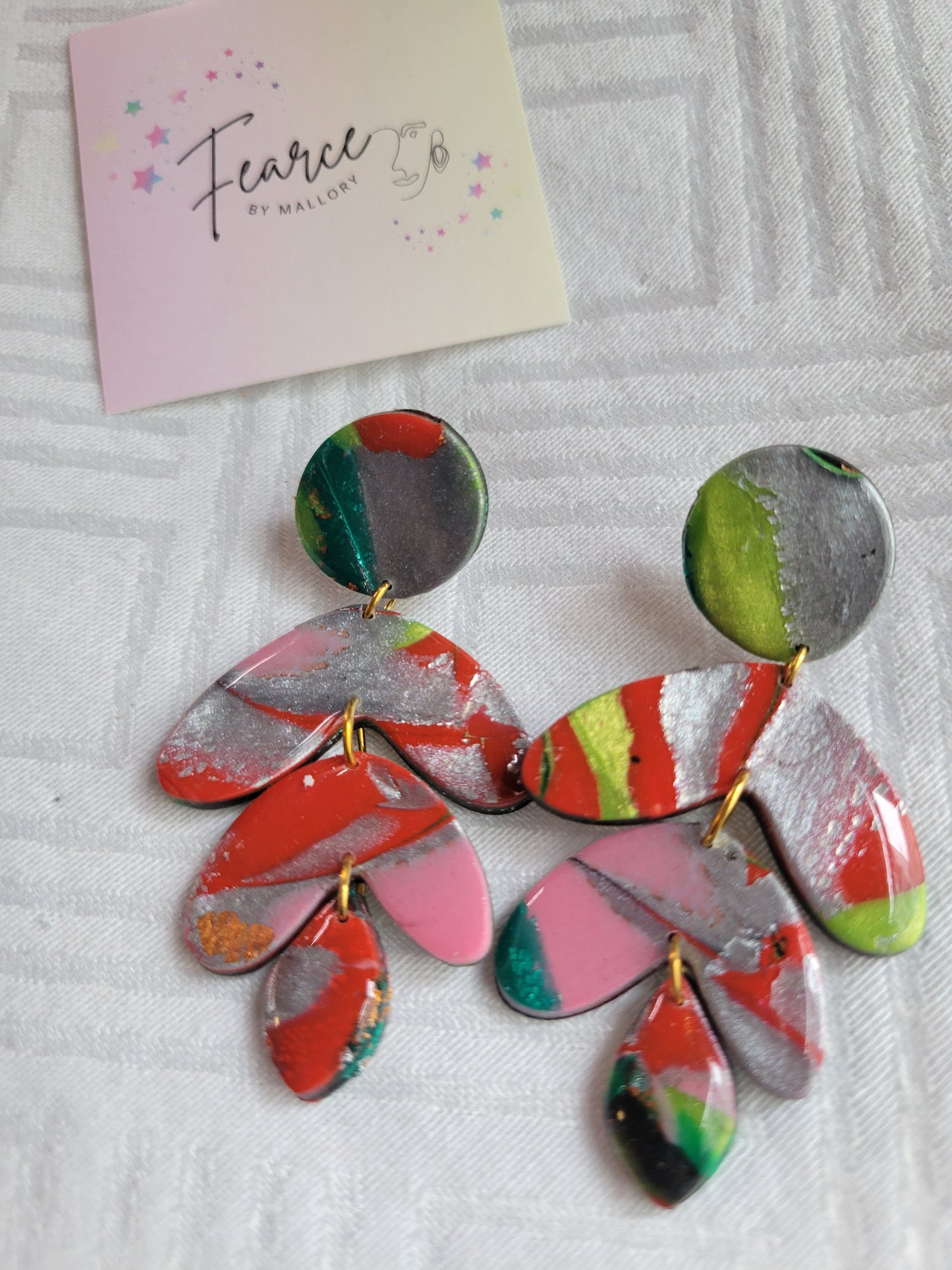 Metallic Dangle Earrings