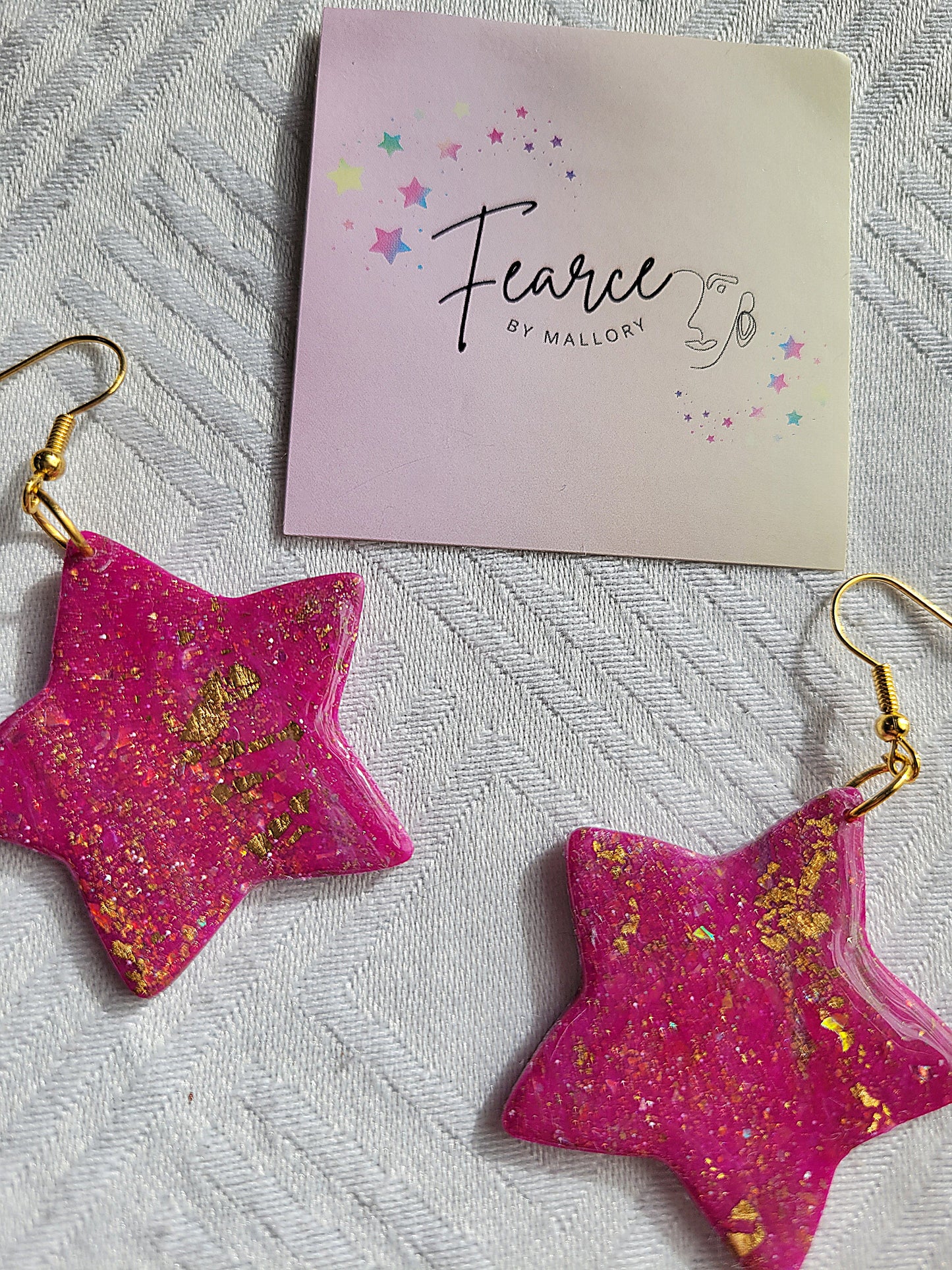 Pink Star Dangles