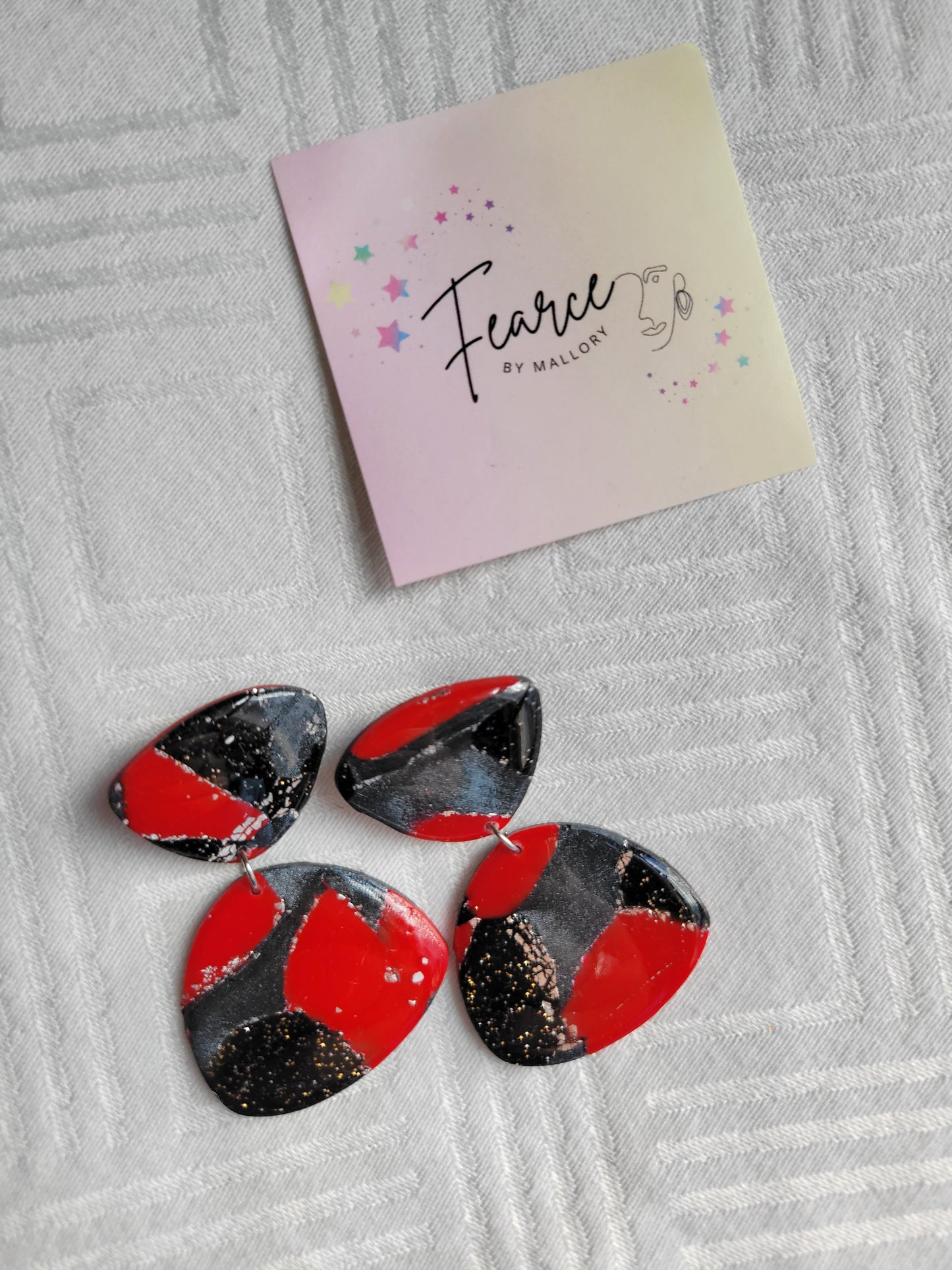 Lady in Red Earrings