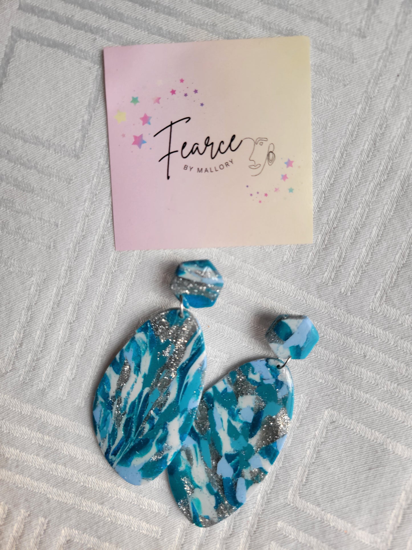 Teal Hanging Earrings