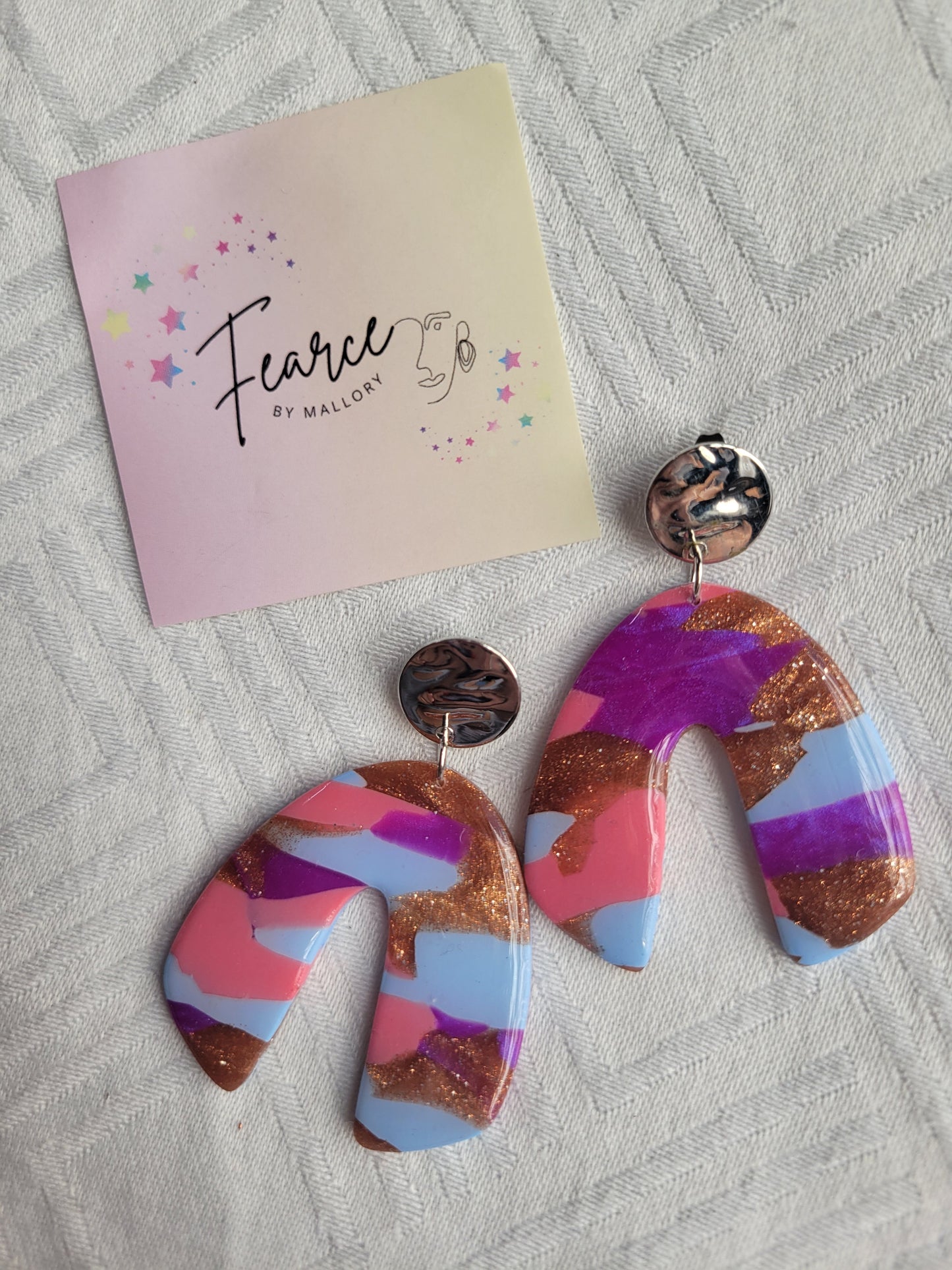 Pink Zebra Earrings