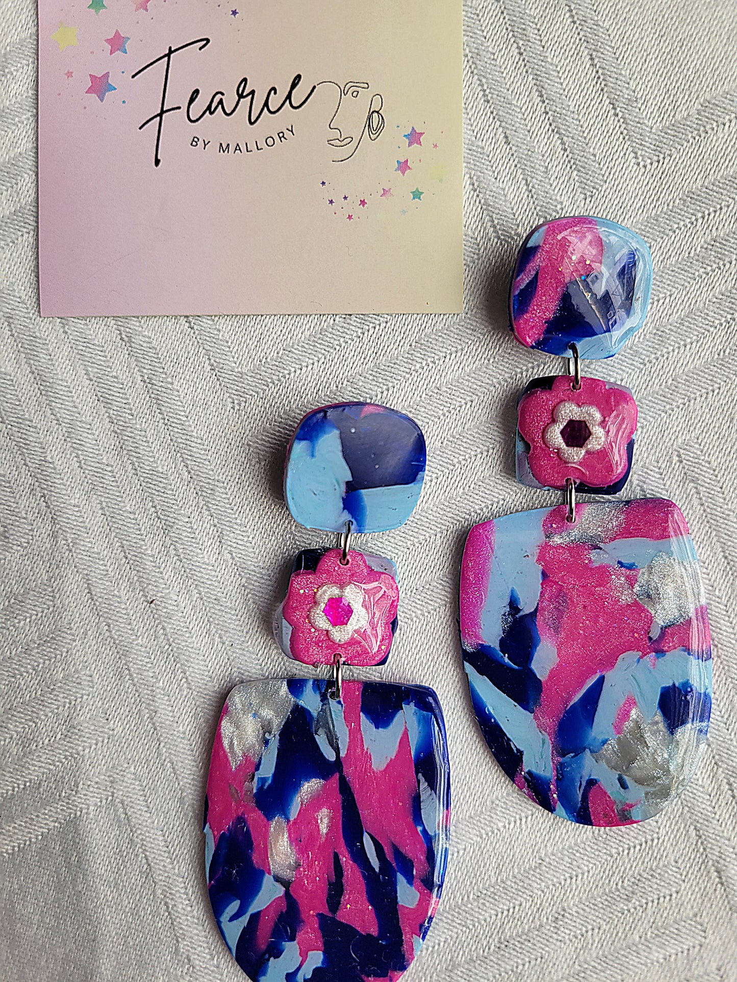 Cotton Candy Flower Dangles