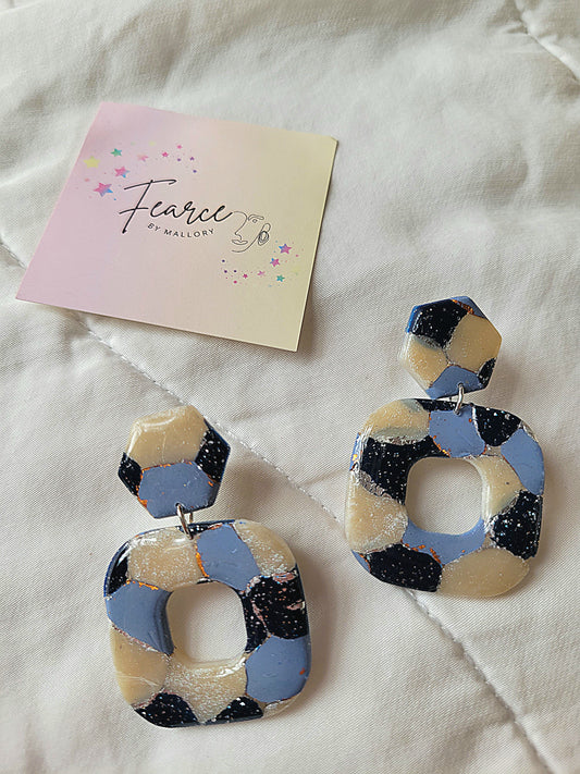 Glam Blue Squares