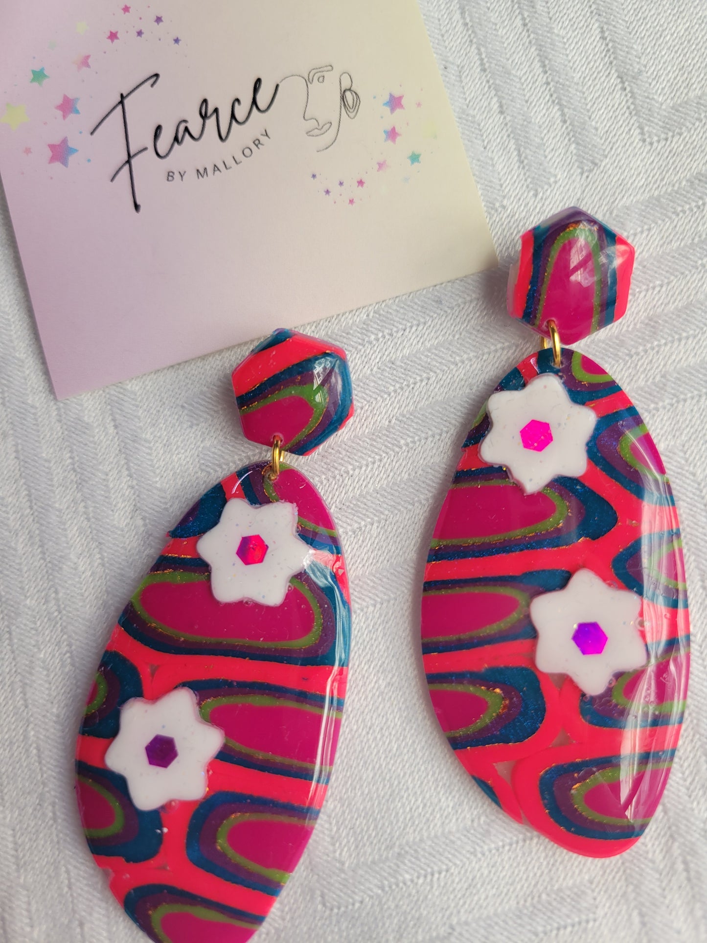 Watermelon Flower Dangles (Large)