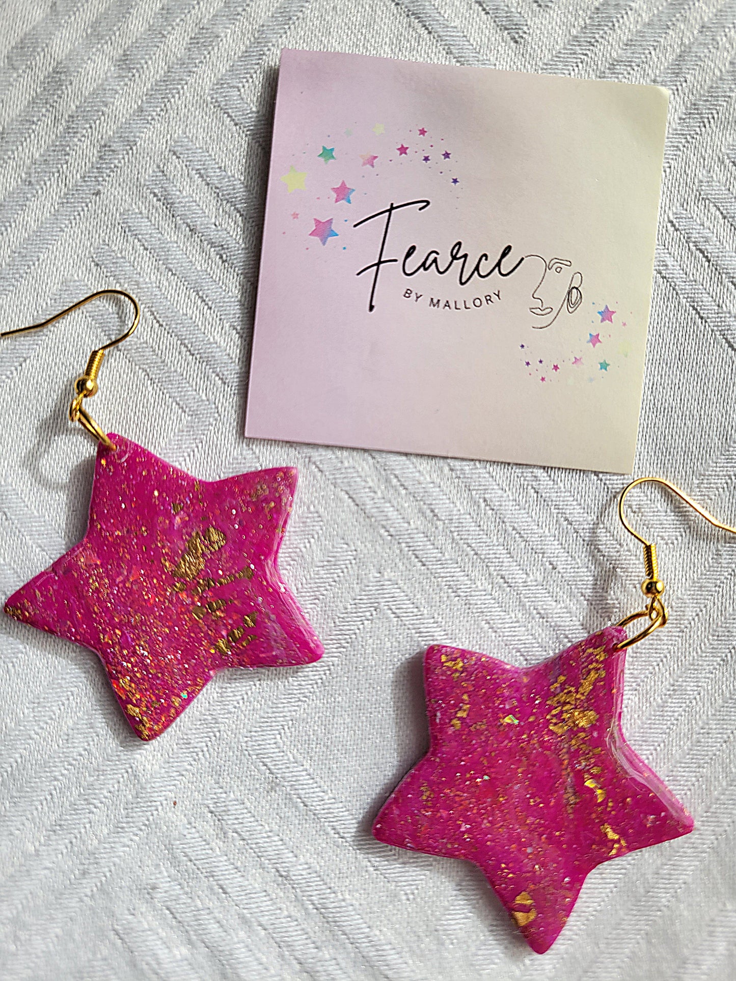 Pink Star Dangles
