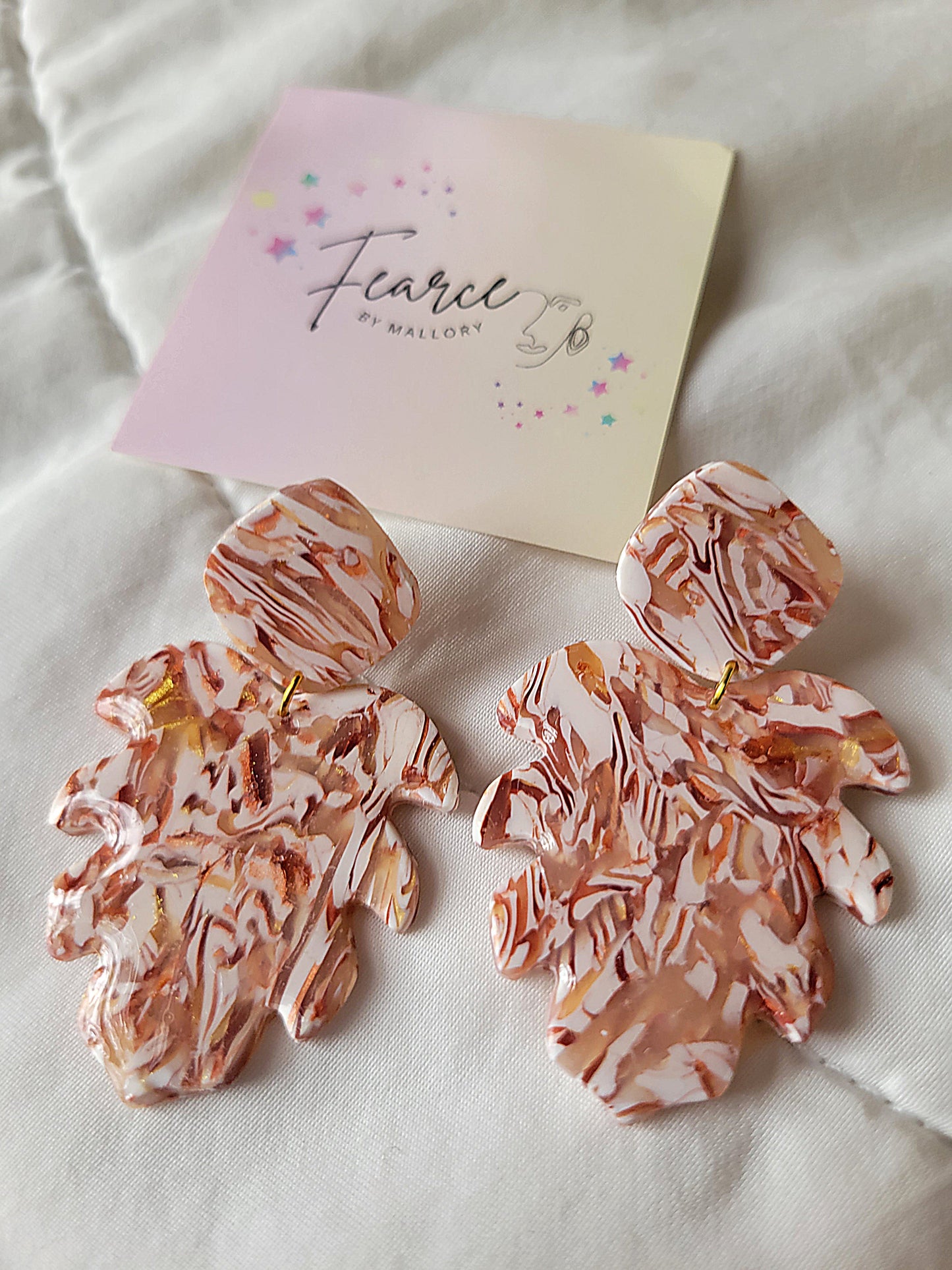 Latte Leaf Earrings
