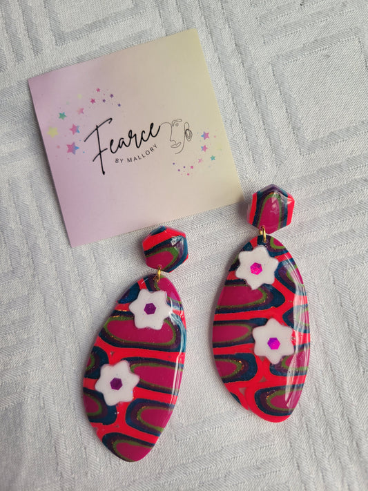 Watermelon Flower Dangles (Large)